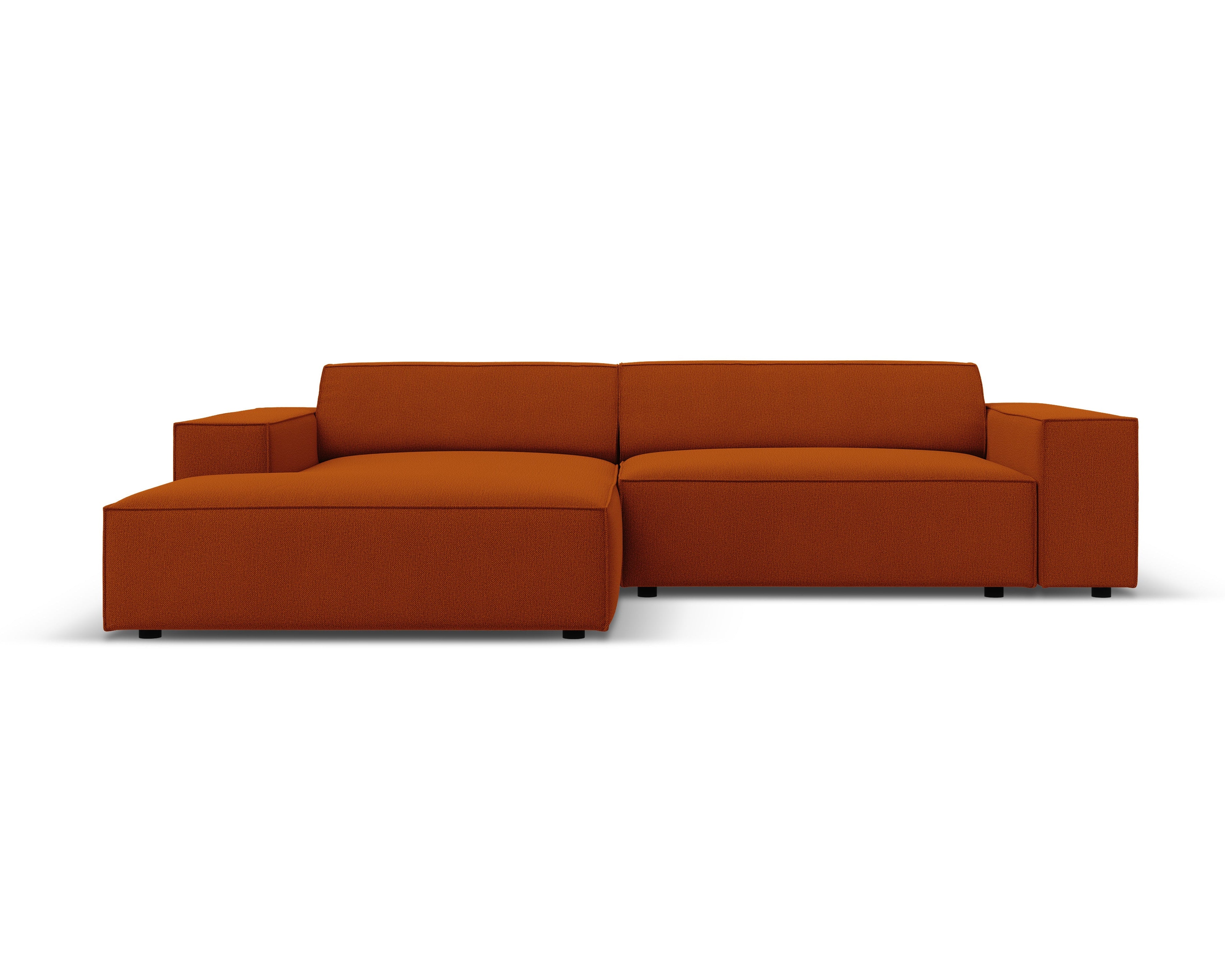 Left-facing 3-seater sofa JODIE in brick red