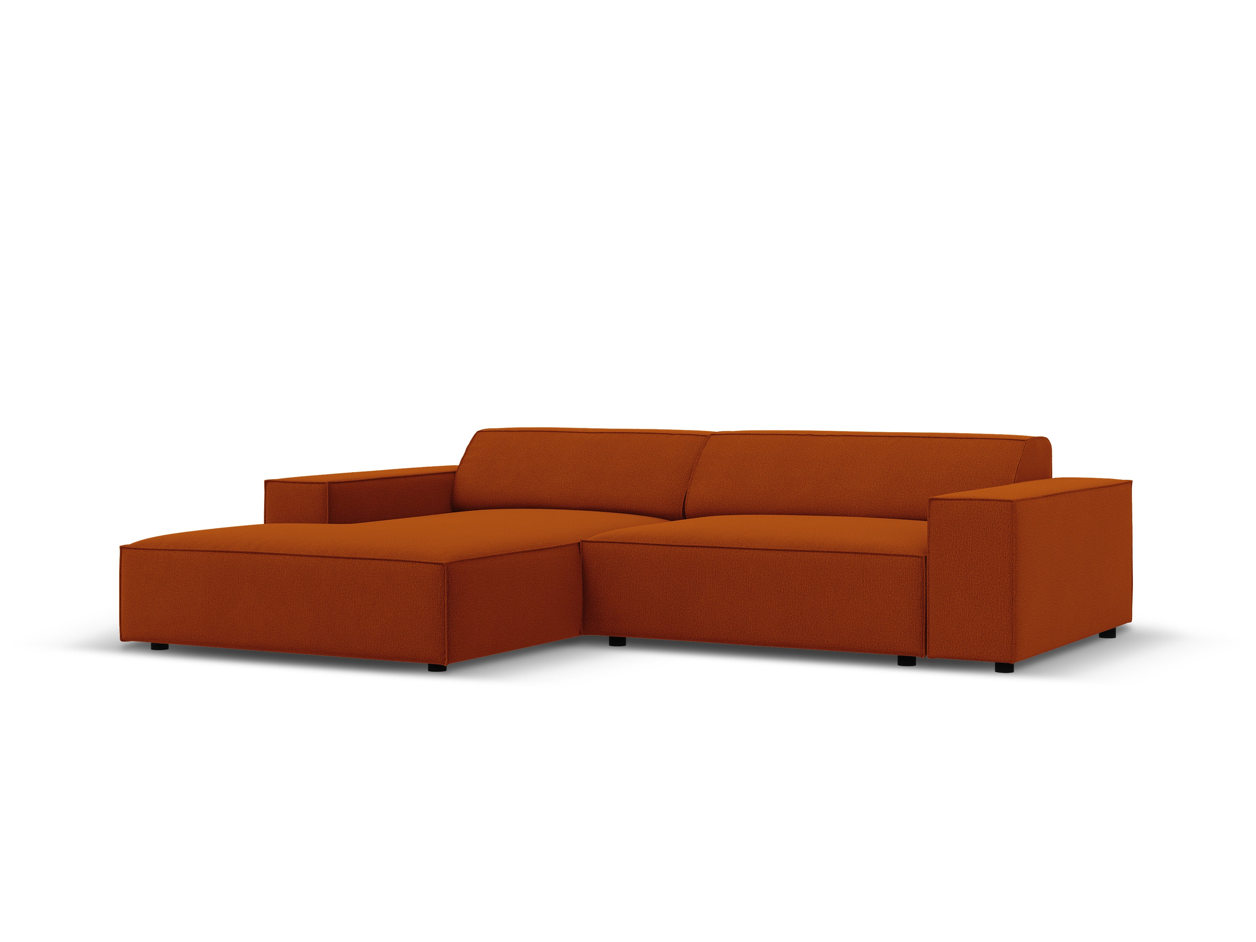 Left-facing 3-seater sofa JODIE in brick red
