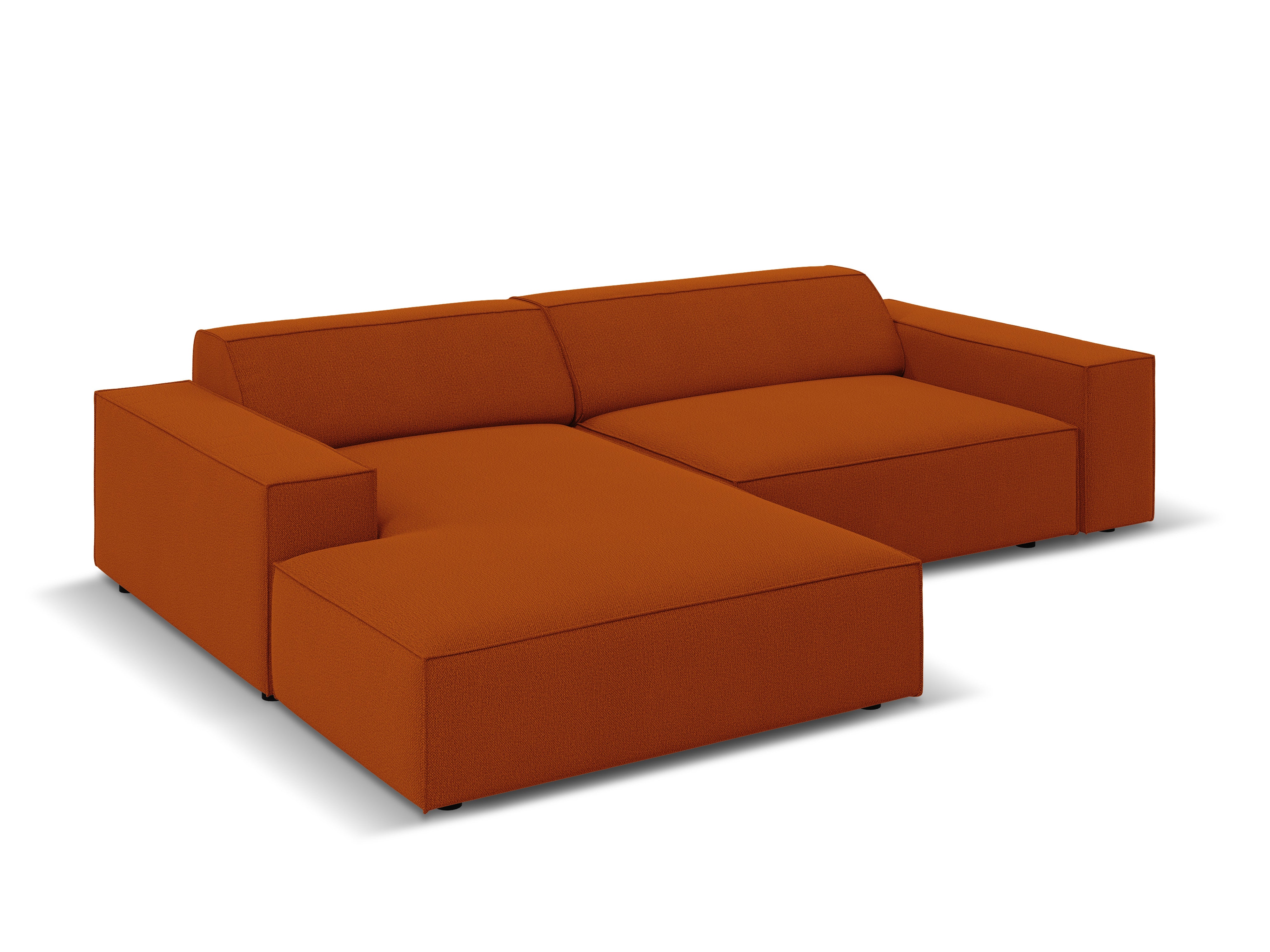 Left-facing 3-seater sofa JODIE in brick red
