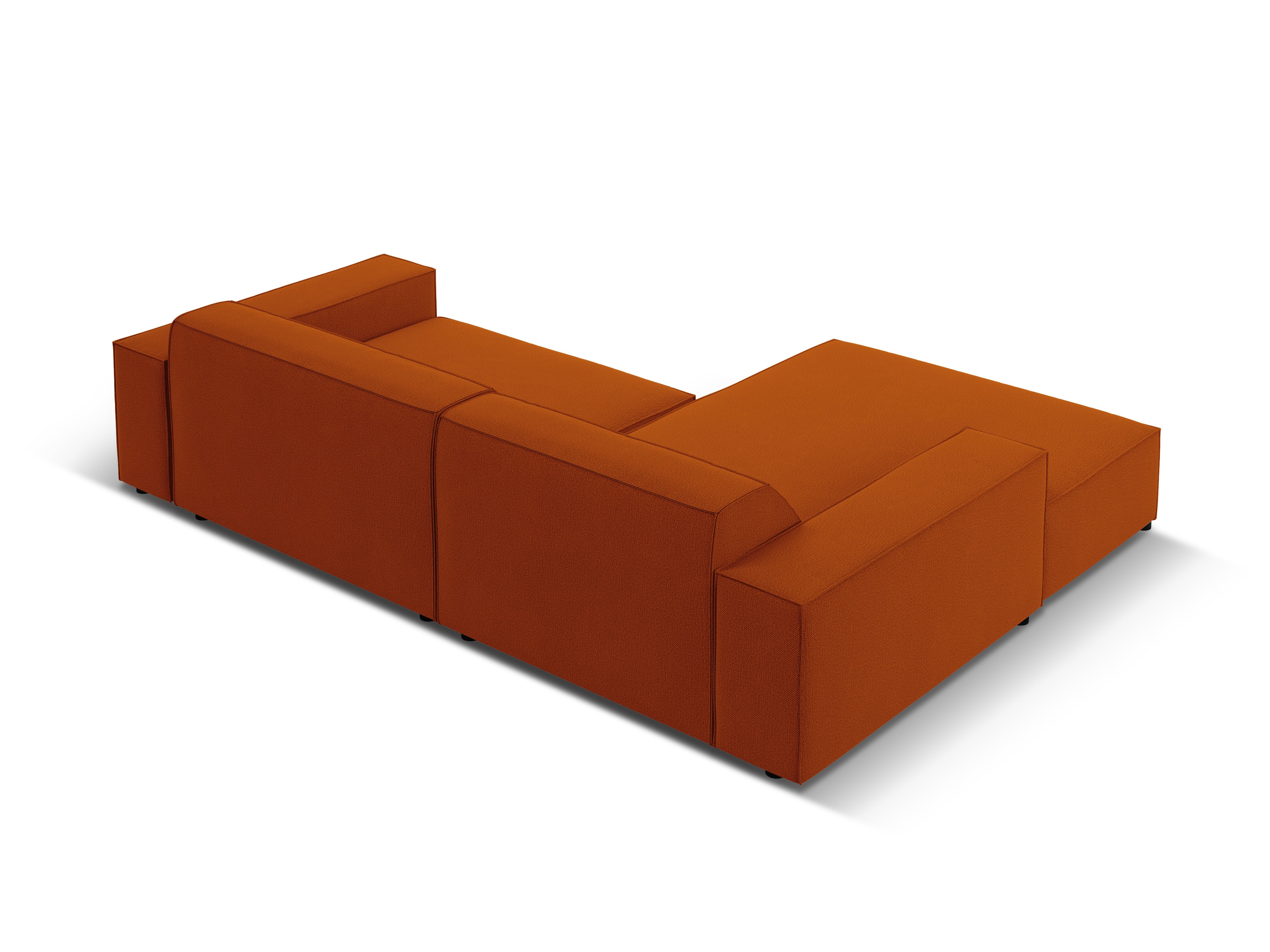Left-facing 3-seater sofa JODIE in brick red