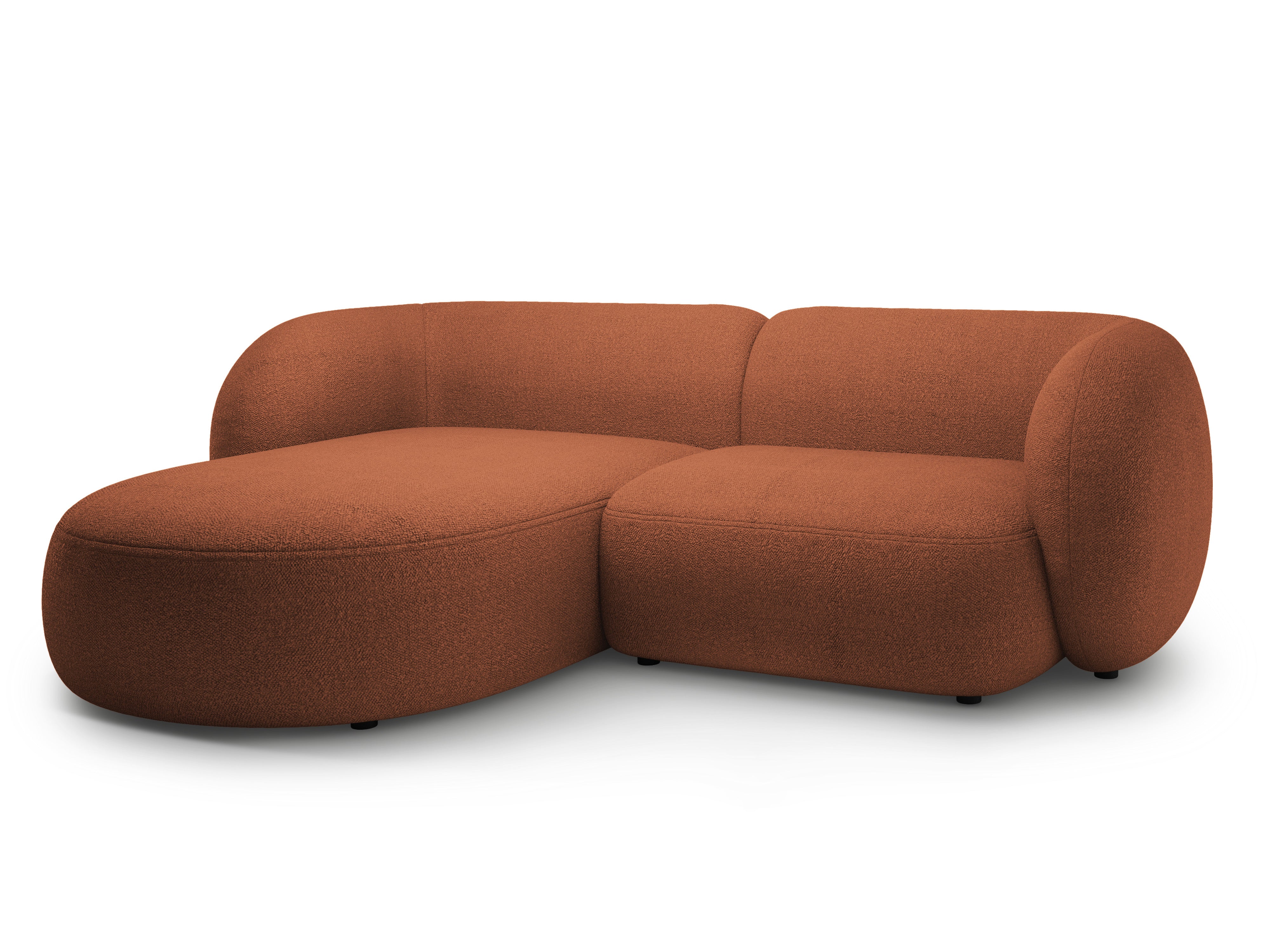 Narożnik lewostronny 2-osobowy KATE terracotta boucle