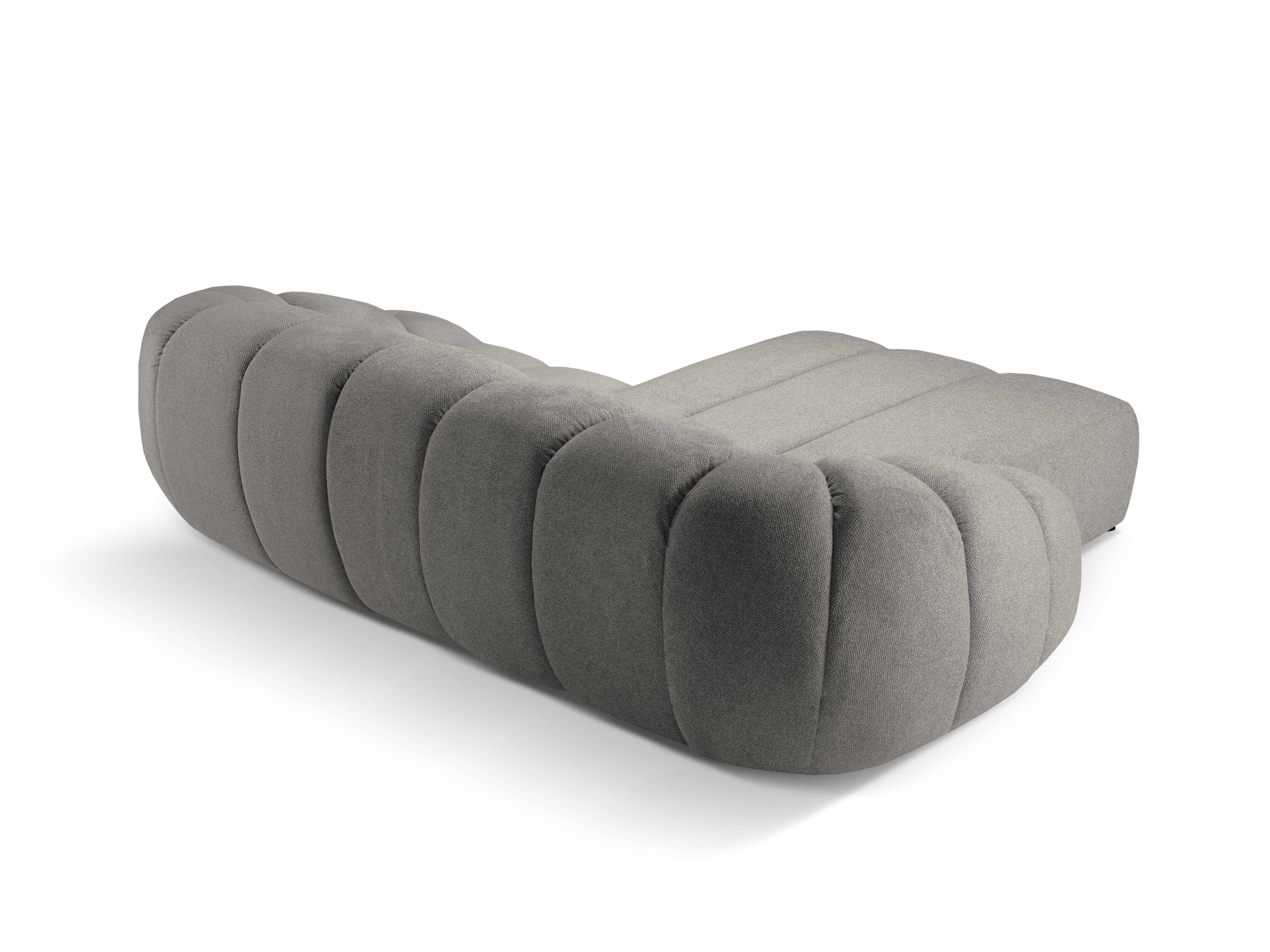 3-sitziger linker Ecksofa DIANA hellgraues Chenille