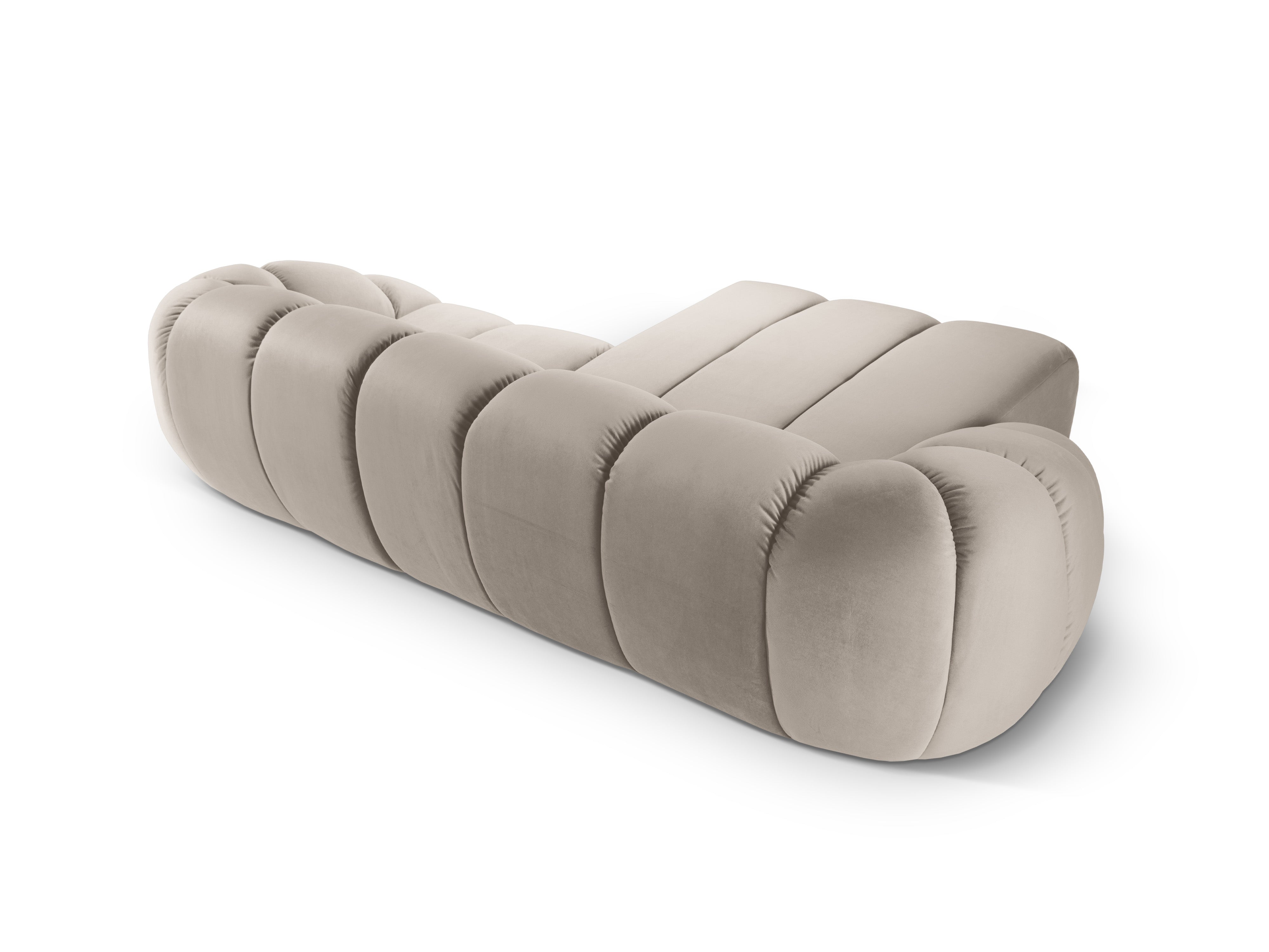 Samt linke Ecke Sofa, "Diana", 3 Sitze, Beige, 294x182x72
In Europa gemacht