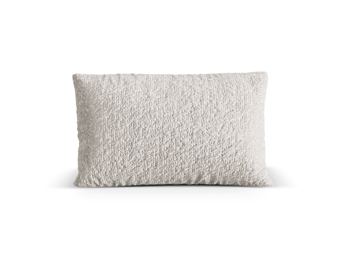 Poduszka dekoracyjna NURIA szarobeżowy melanż boucle – 60x40x17 cm