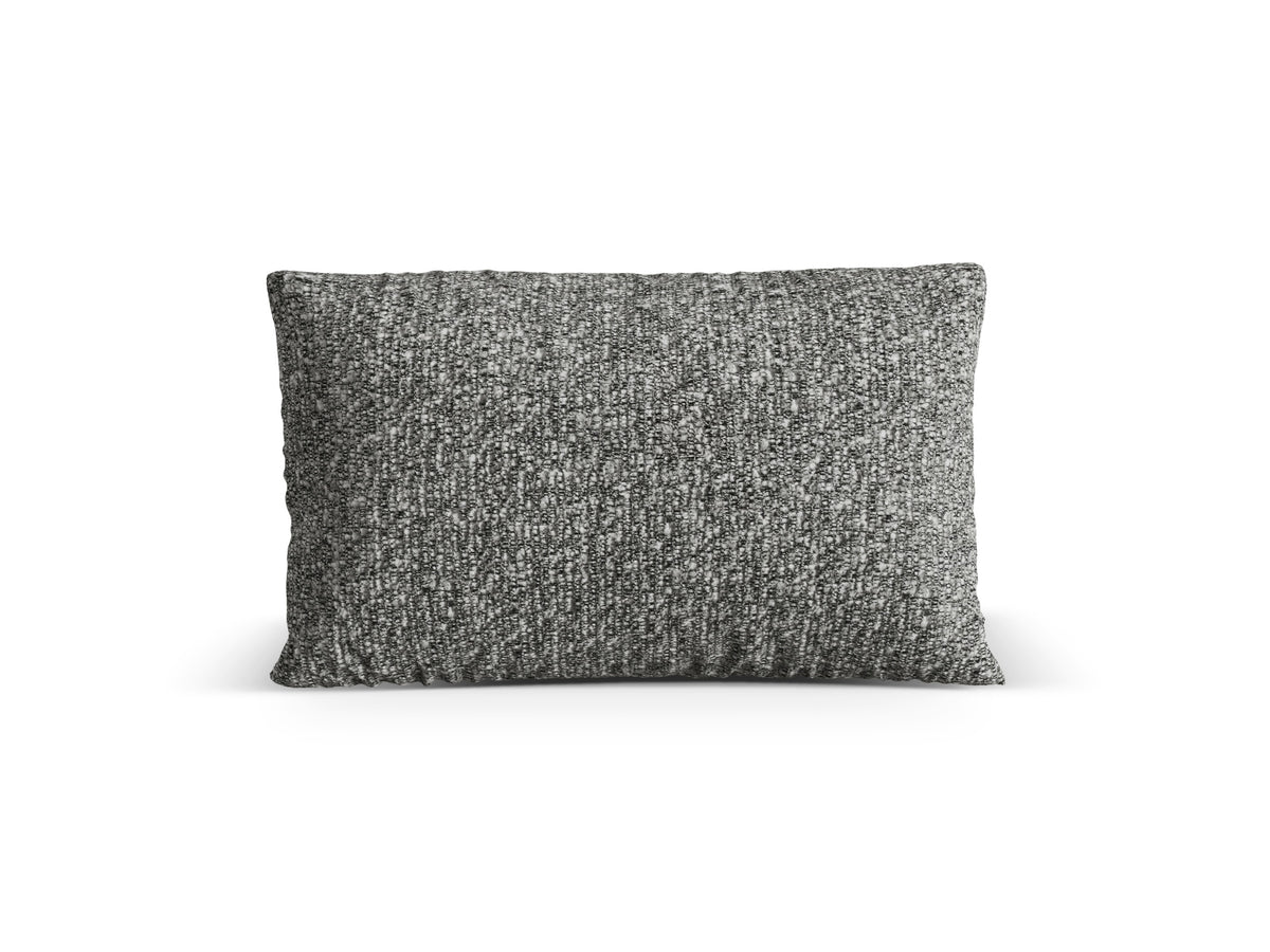 Poduszka dekoracyjna NURIA grafitowy boucle – 60x40x17 cm
