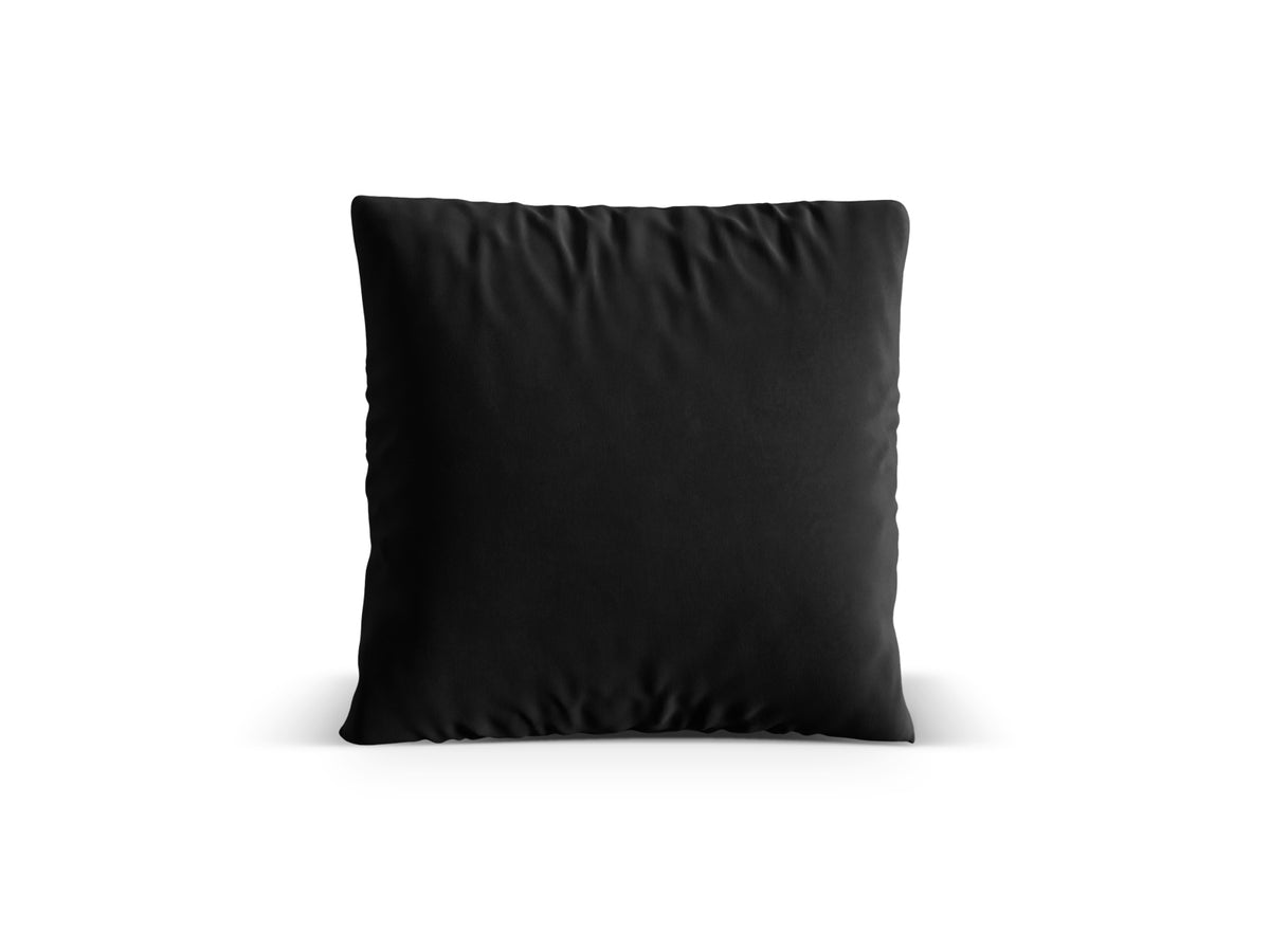 Poduszka aksamitna dekoracyjna NURIA czarny – 70x70 cm