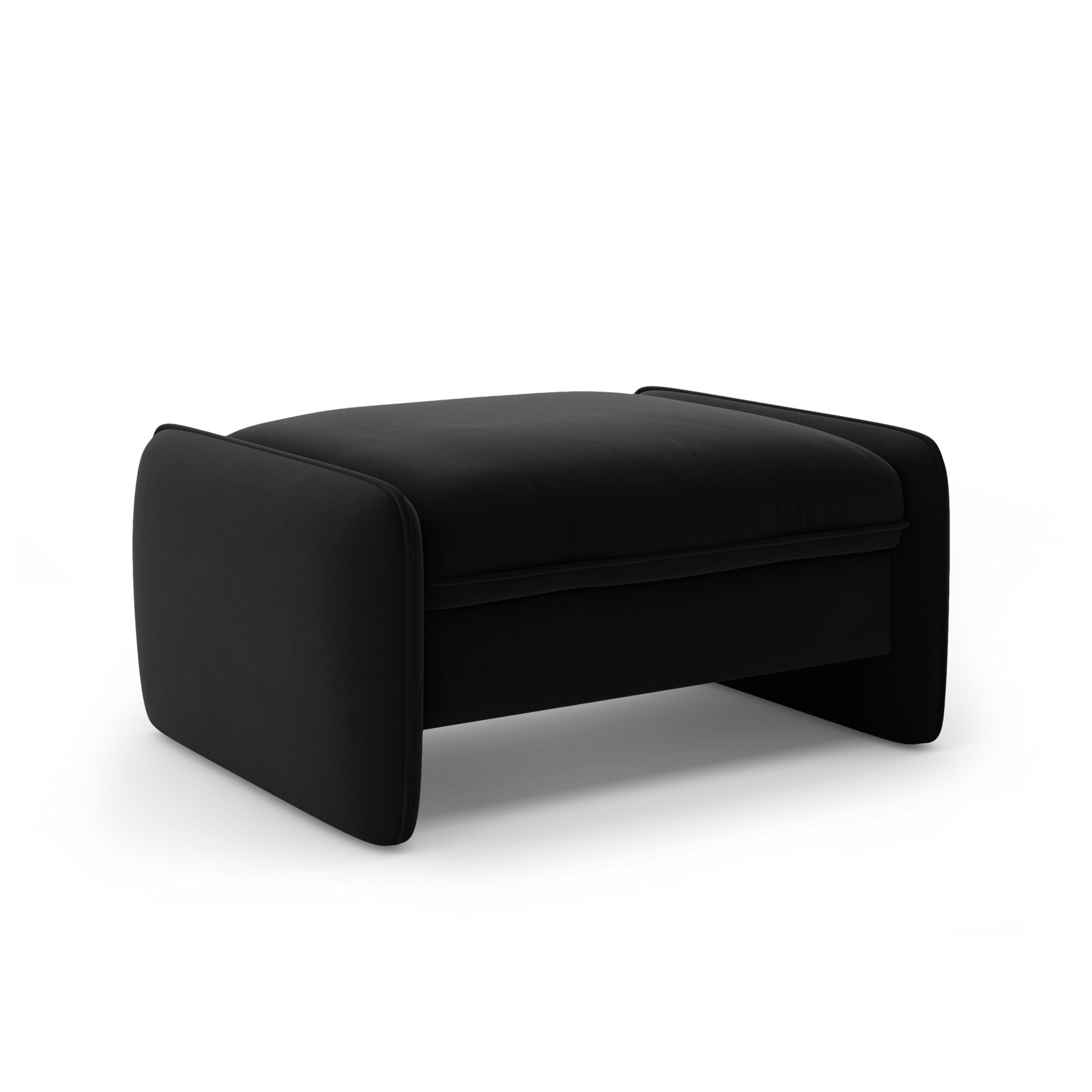 Velvet pouf GEORGIA black