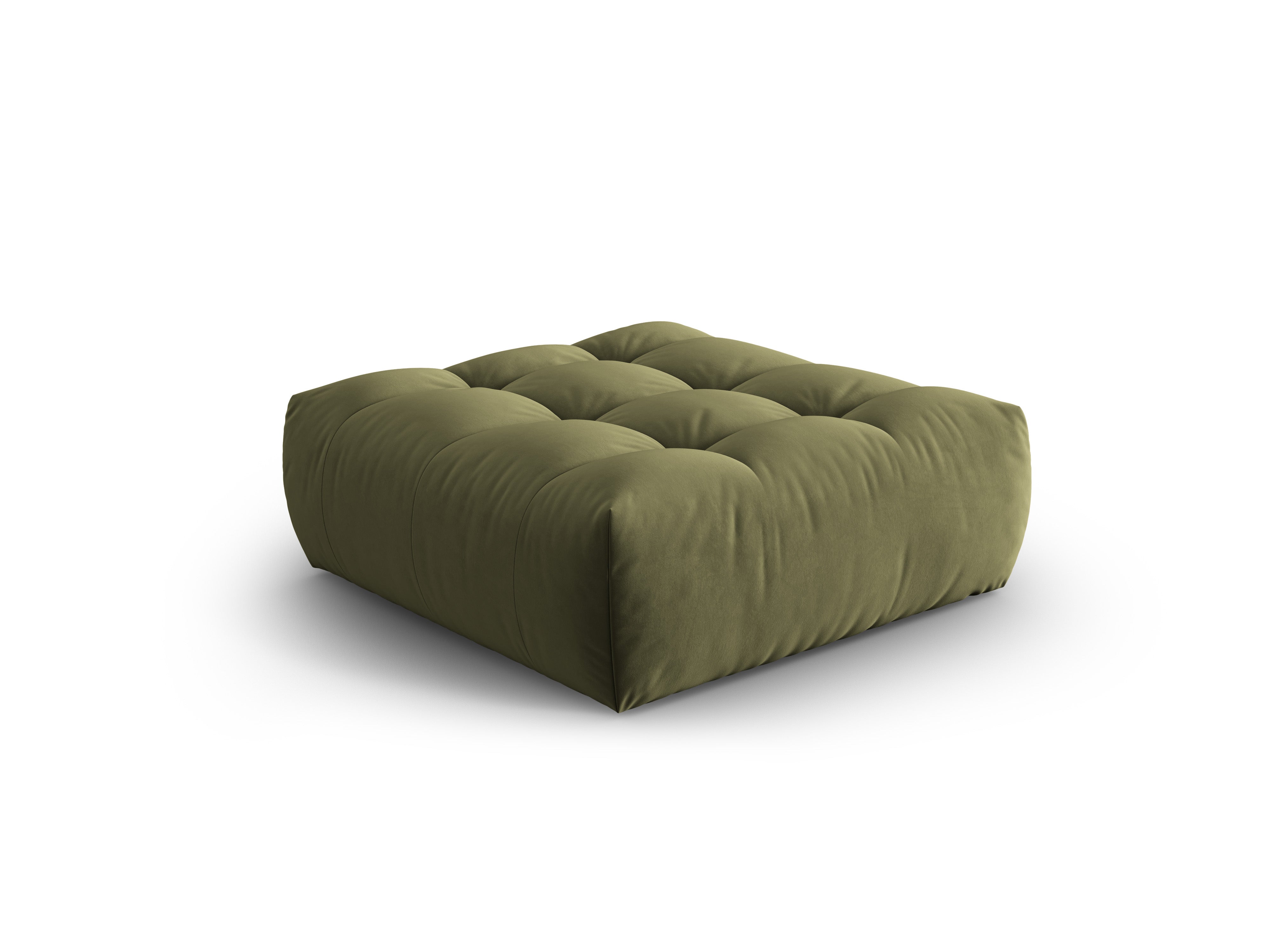 Velvet pouf BLOOM green [Monika]