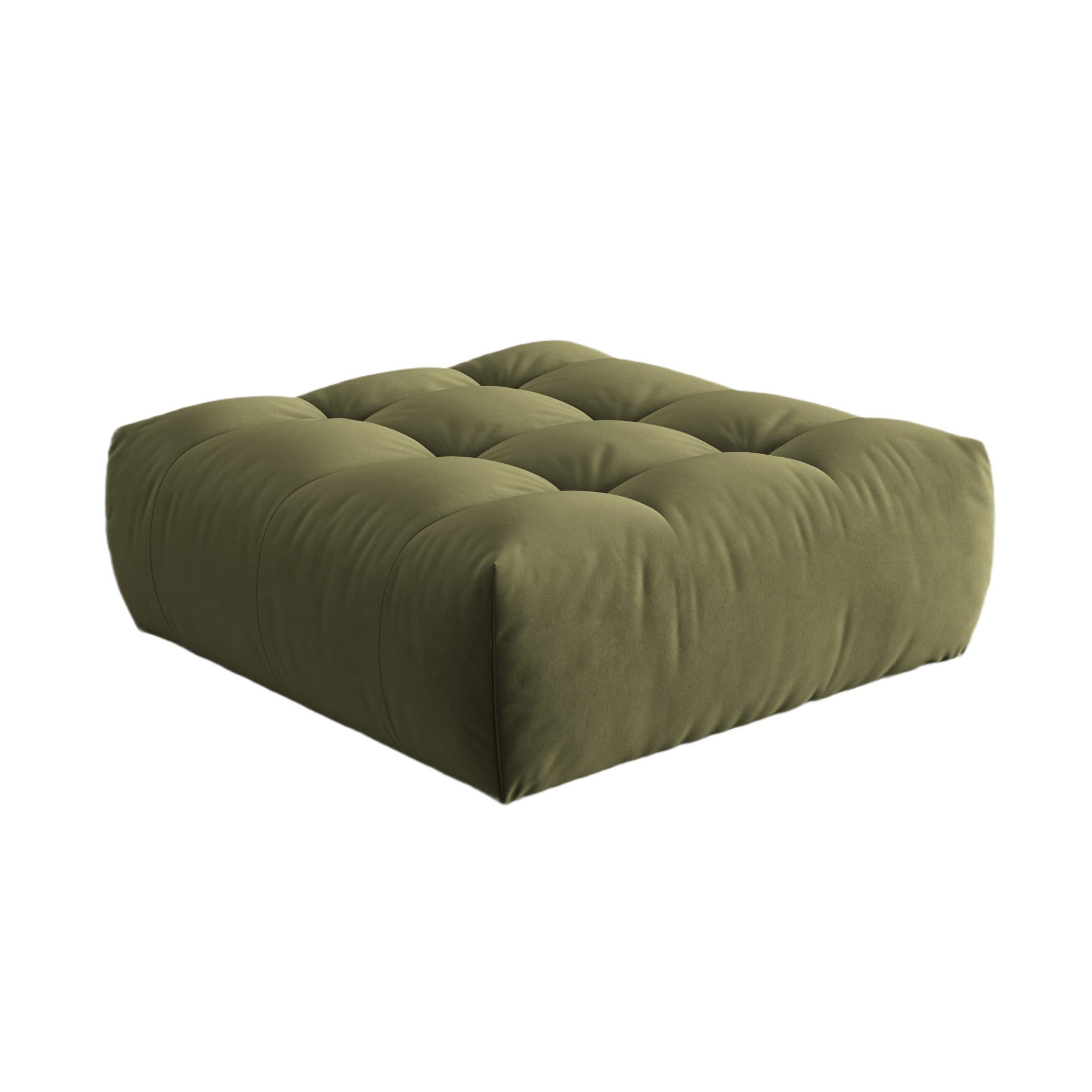 Velvet pouf BLOOM green [Monika]