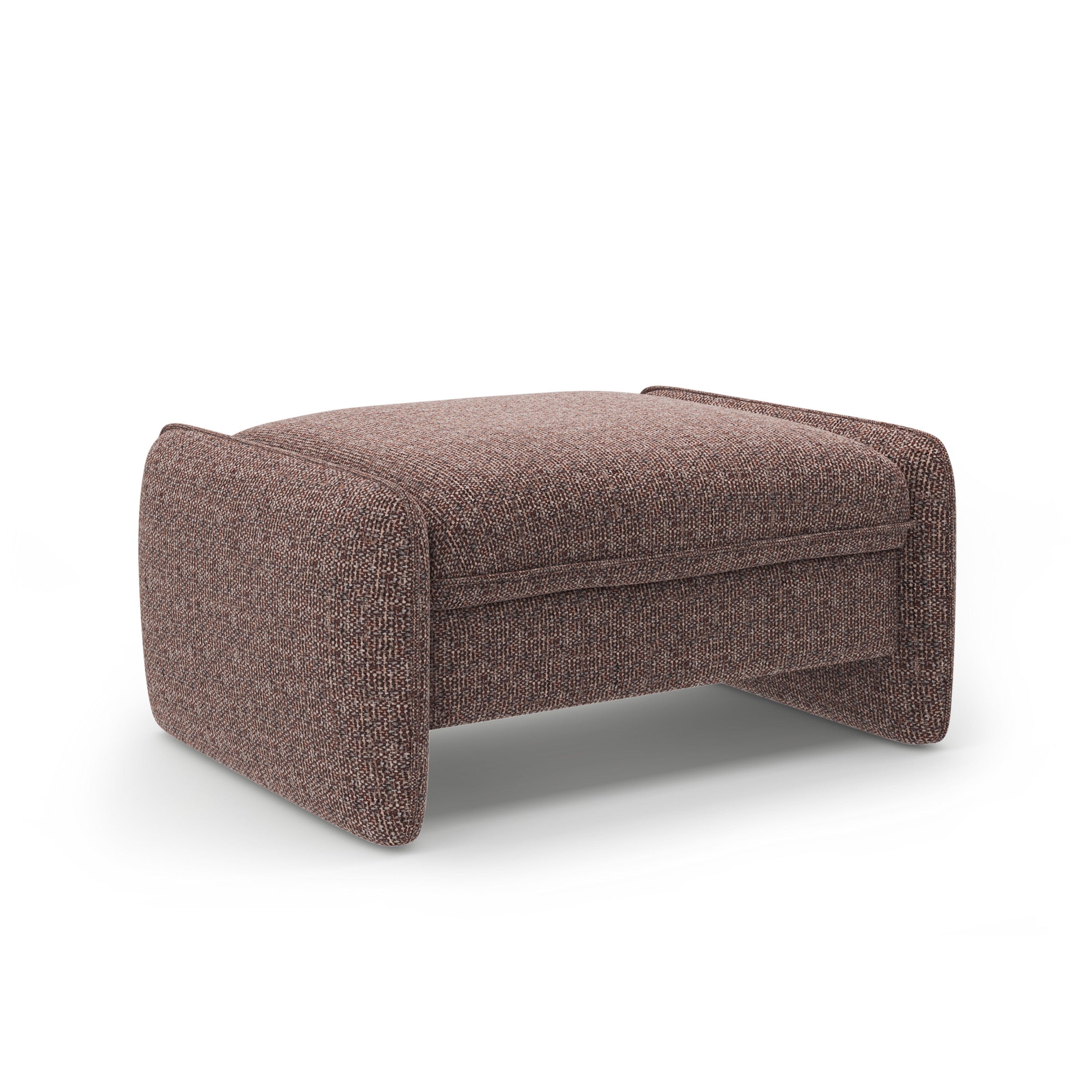 GEORGIA pouf in brown chenille