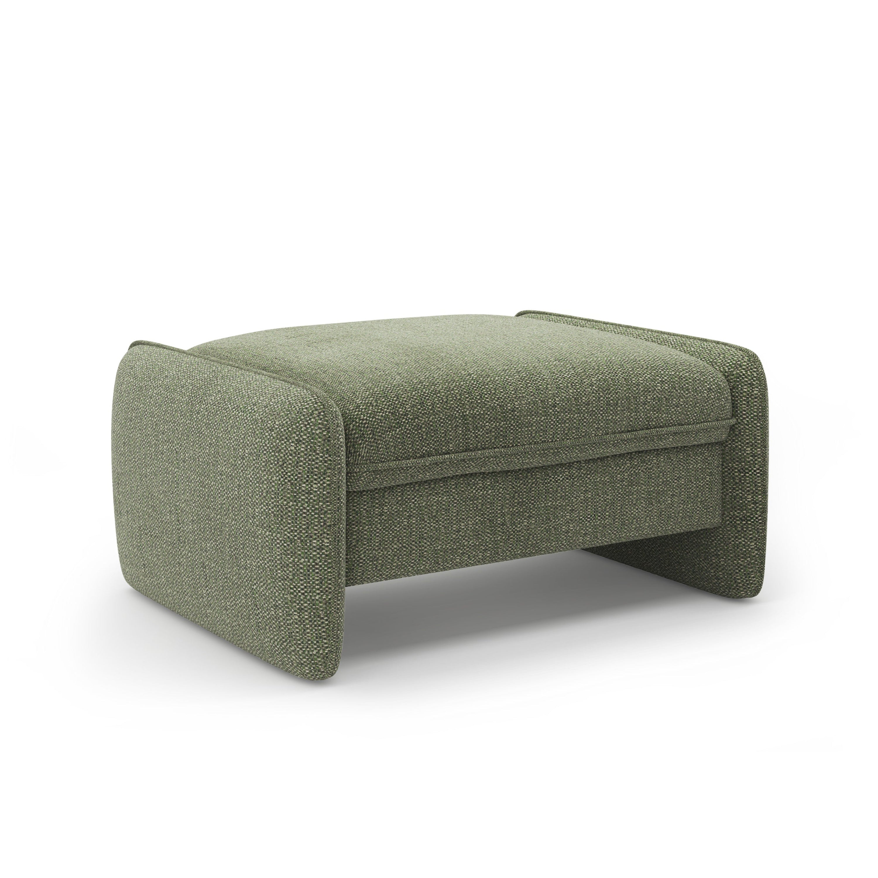 GEORGIA pouf in green chenille
