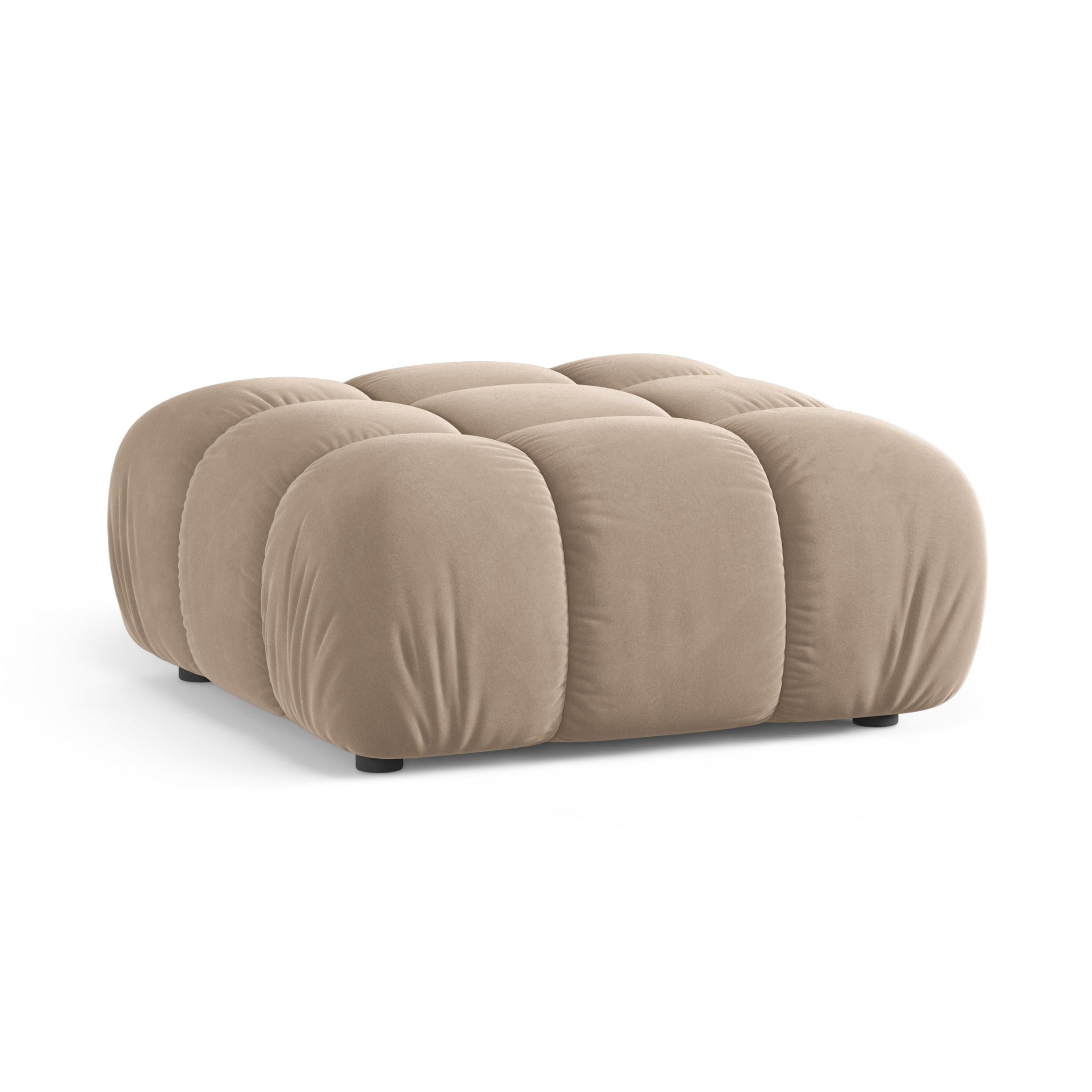 Puff / BELLIS module in beige velvet