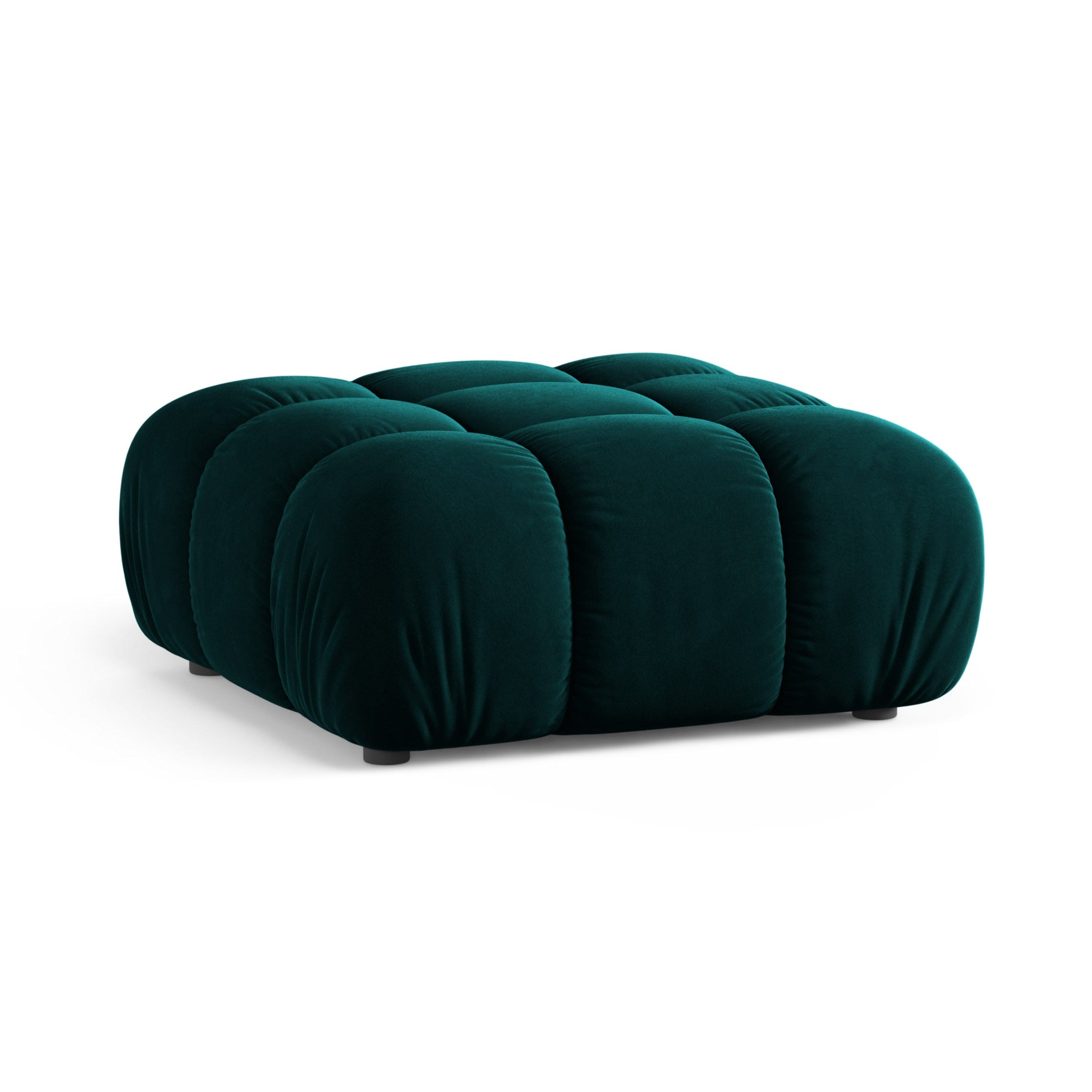 Bellis Deep Petrol Velvet Pouf / Module