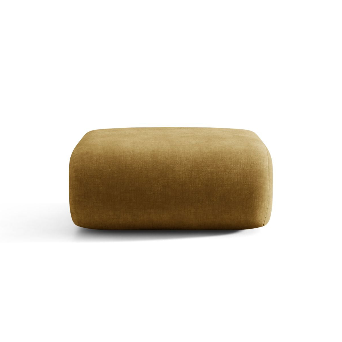Mustard Chenille Pouf