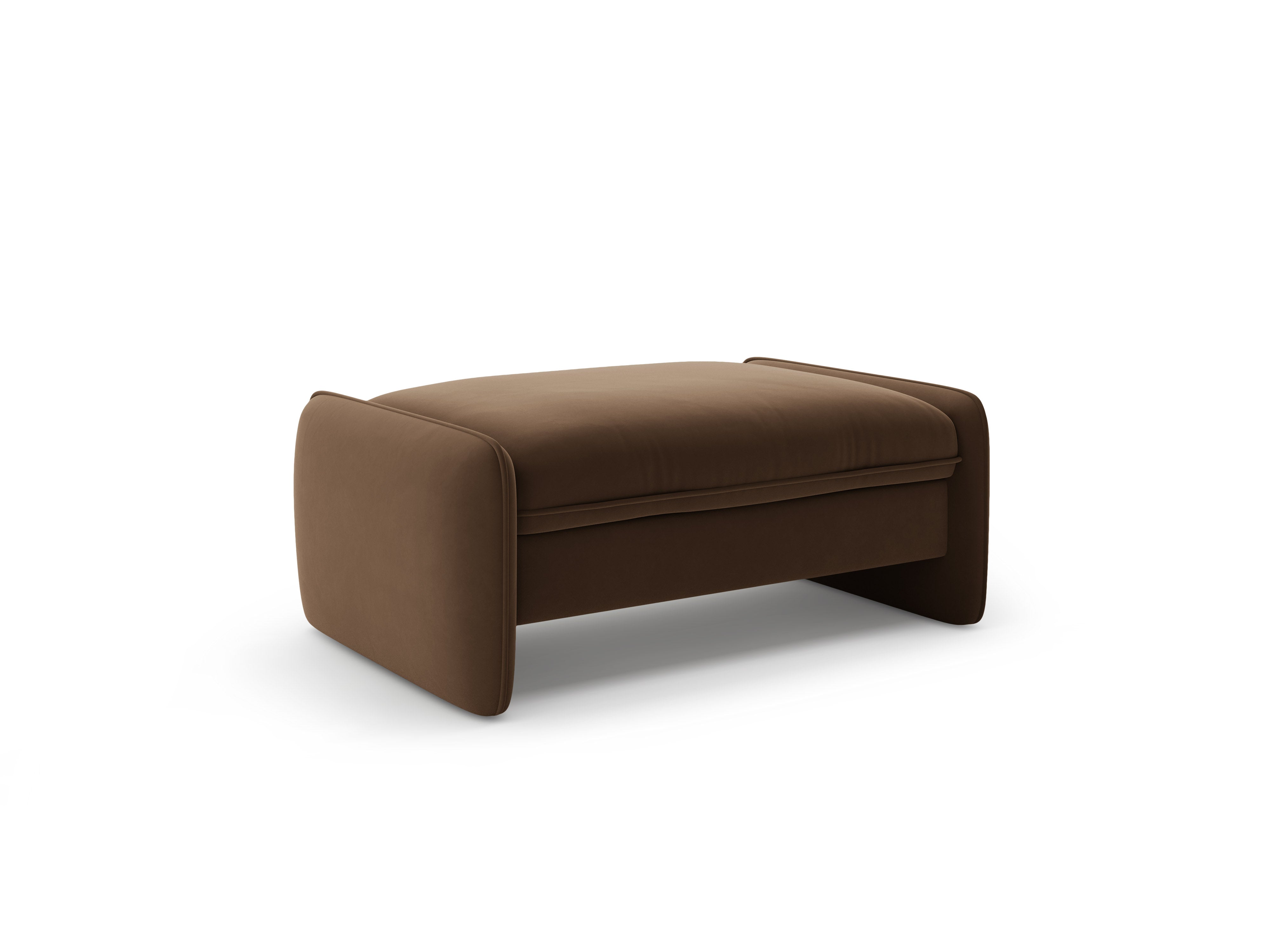 Velvet pouf GEORGIA chocolate