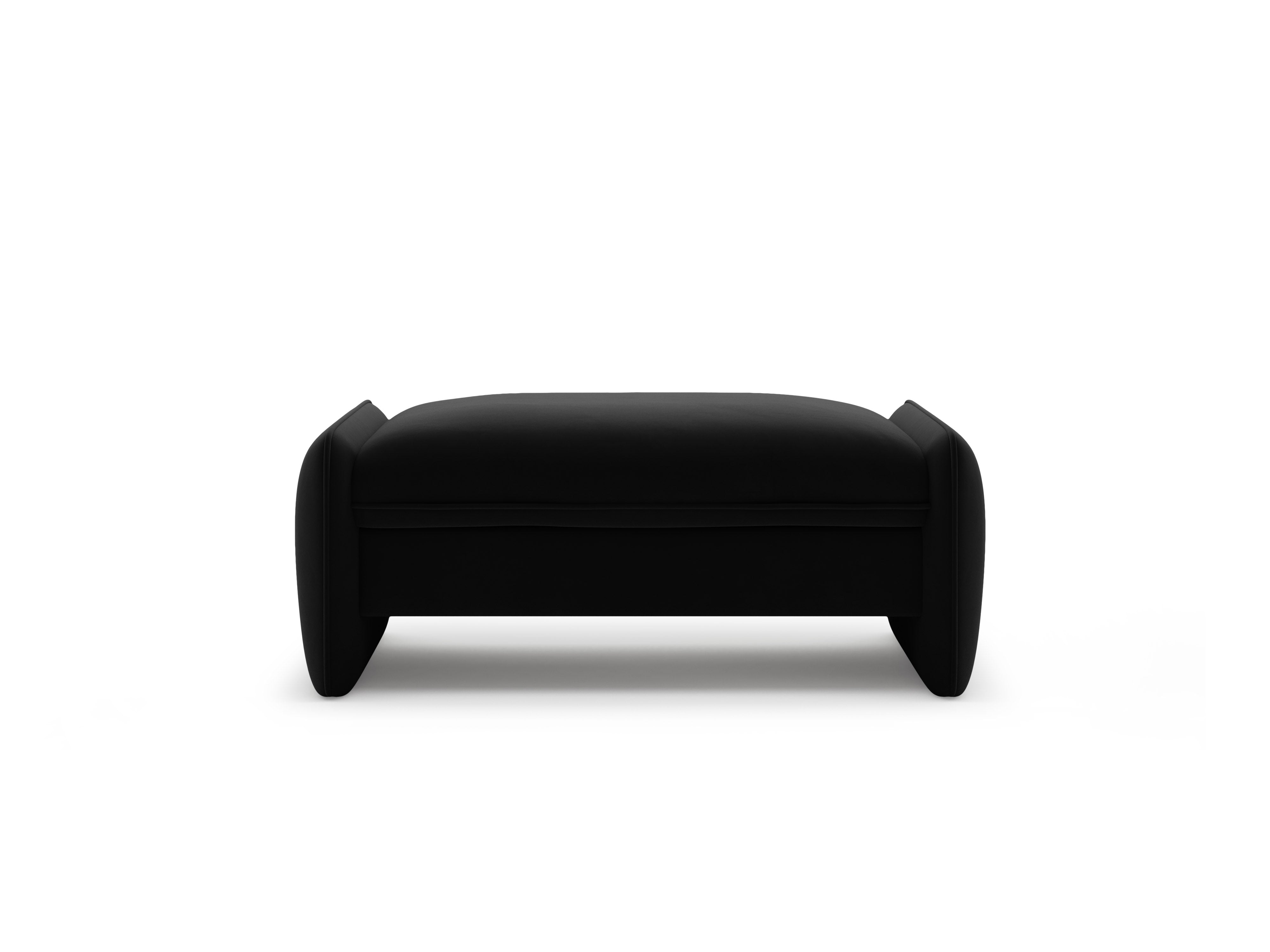 Velvet pouf GEORGIA black