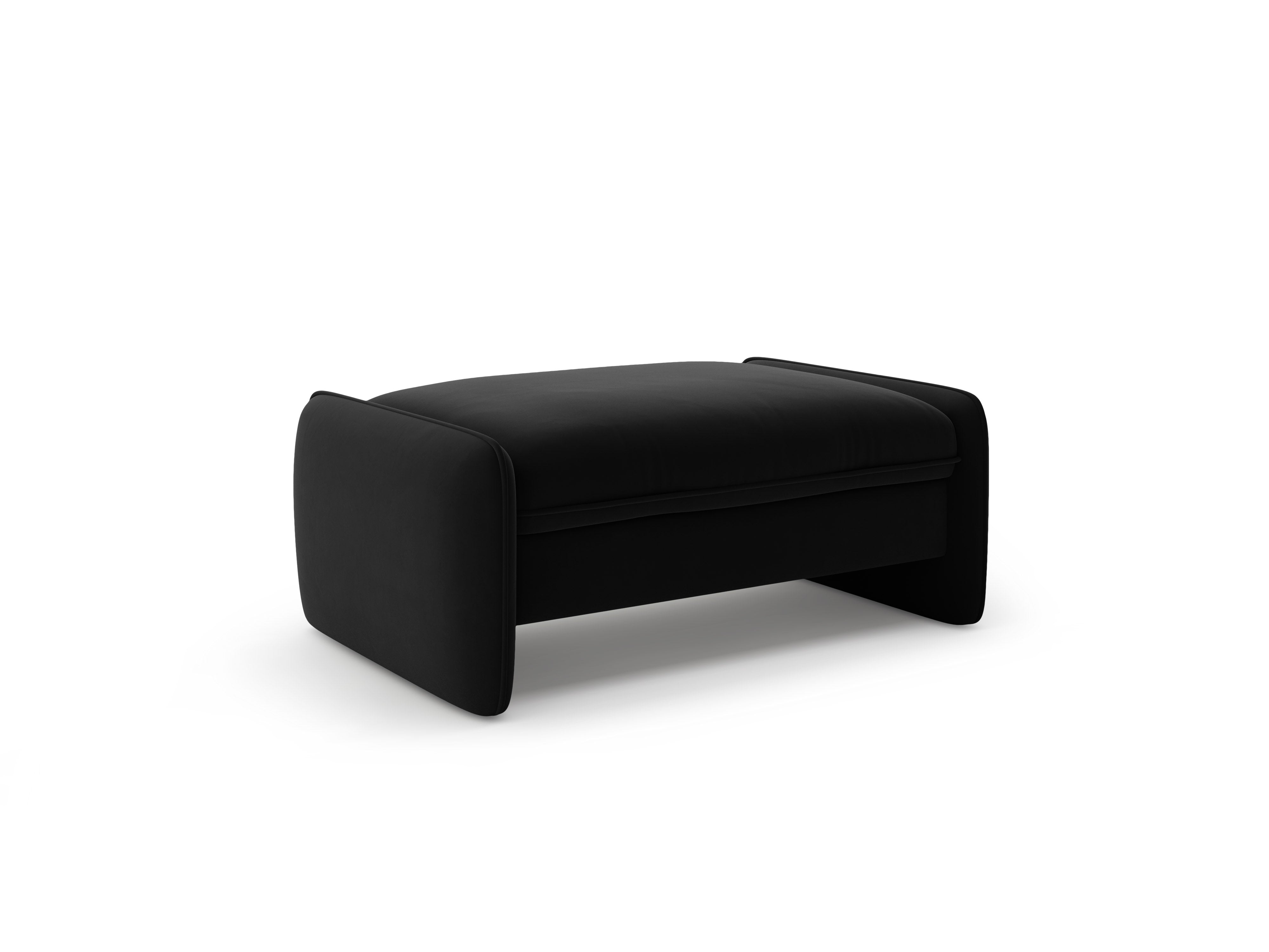 Velvet pouf GEORGIA black