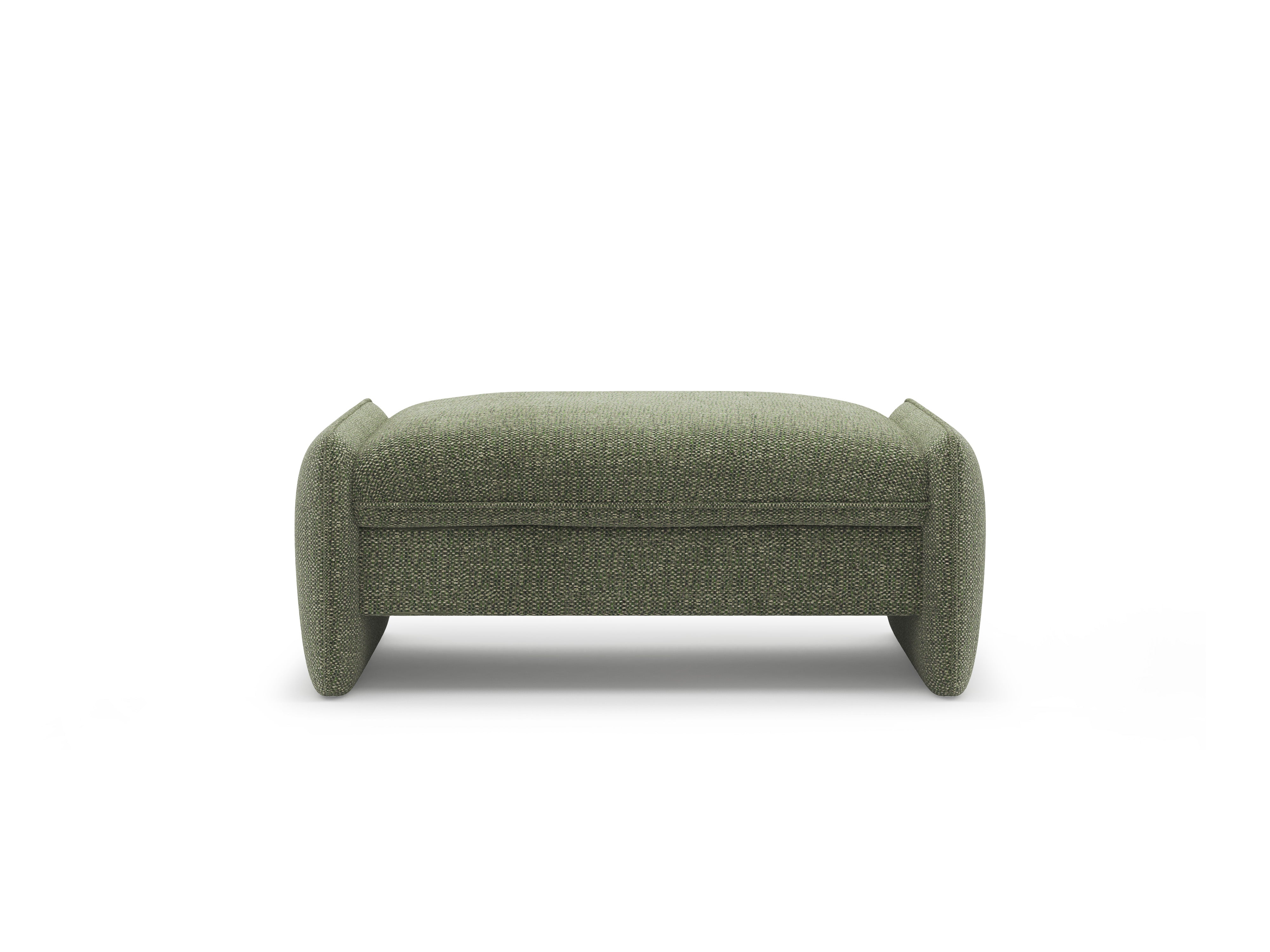 GEORGIA pouf in green chenille