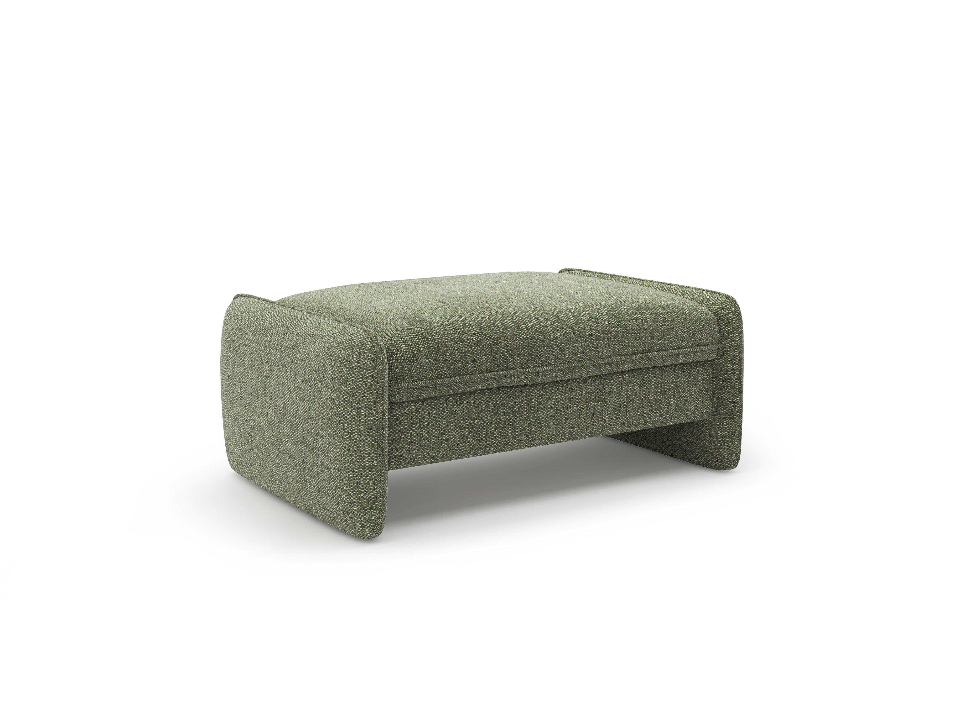 GEORGIA pouf in green chenille