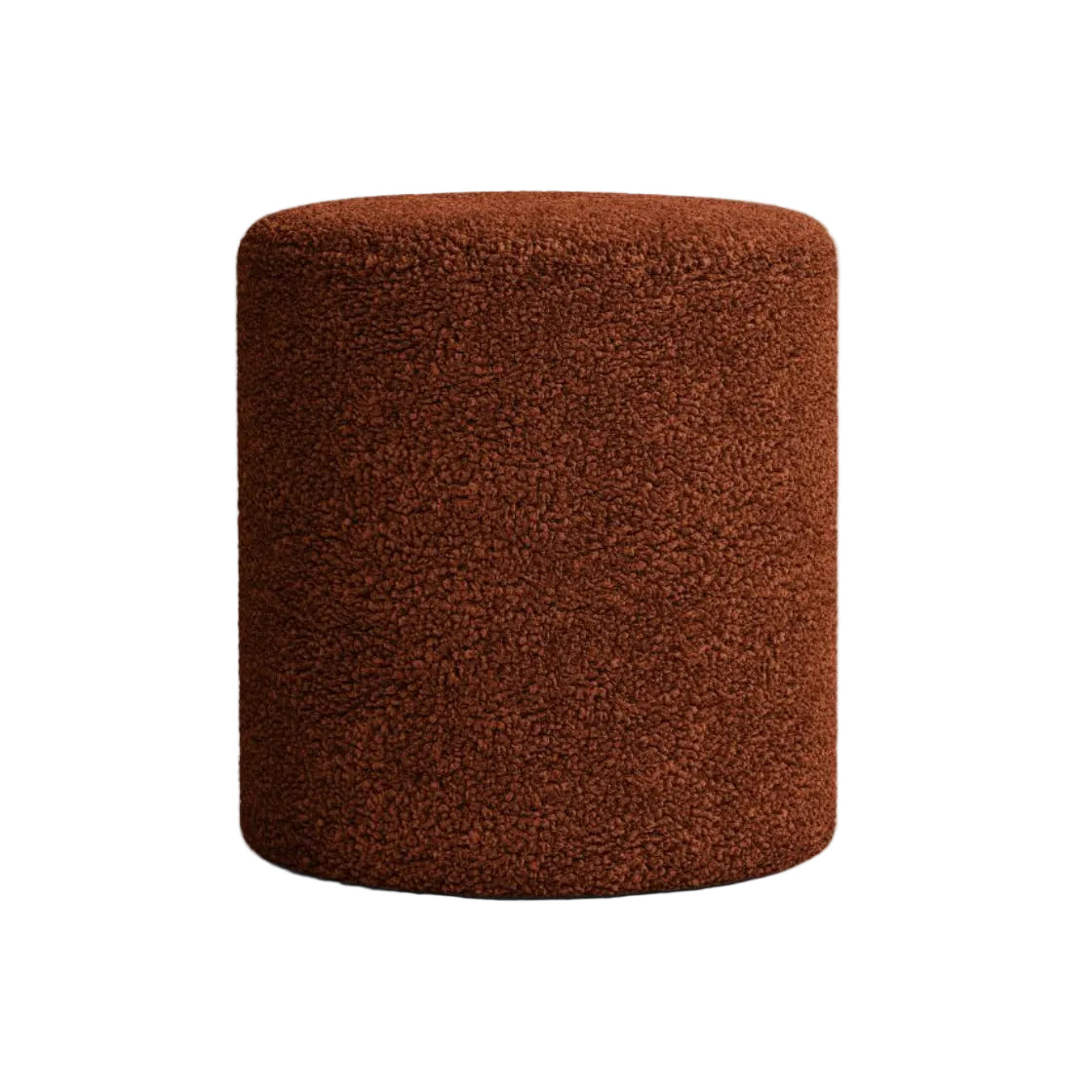 Puf DIA ceglasty puszysty boucle – Micadoni
