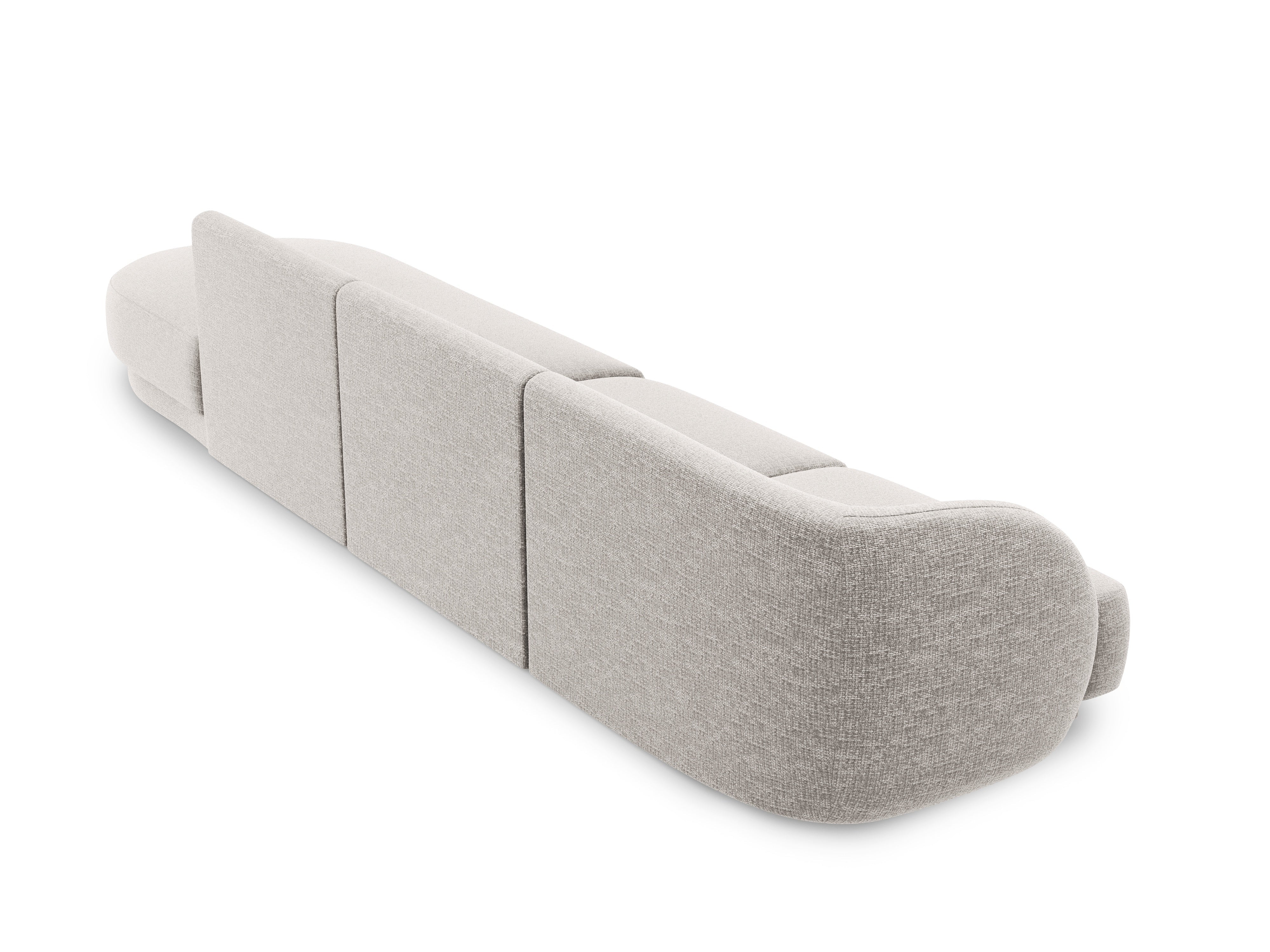 Sofa offene rechtsseitige 4-sitzige offene MILEY graues Chenille