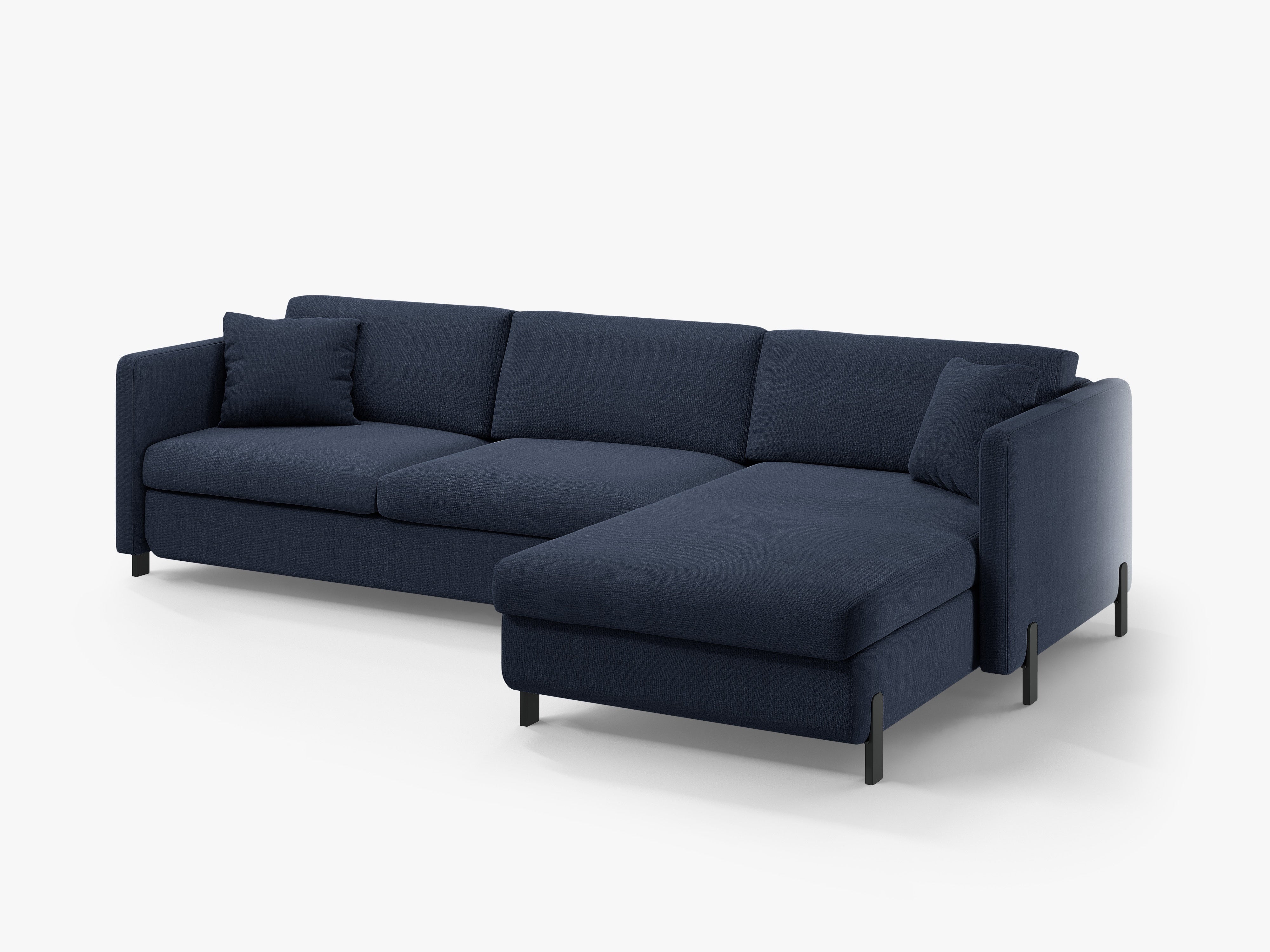 Right Corner Sofa with Bed Function and Box, "Gloria", 5 Seats, Blue, 280x170x80
Made in Europe
