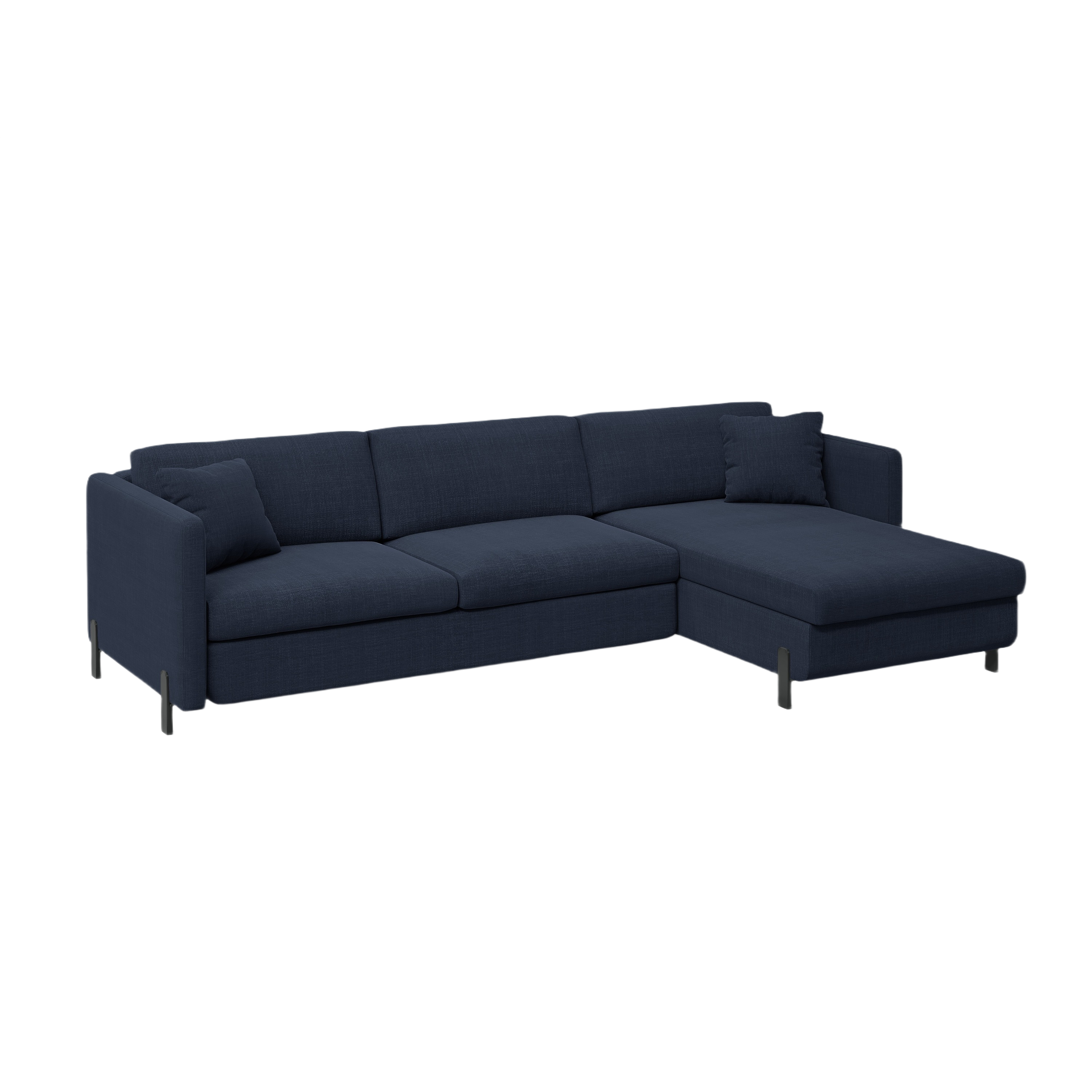Right Corner Sofa with Bed Function and Box, "Gloria", 5 Seats, Blue, 280x170x80
Made in Europe
