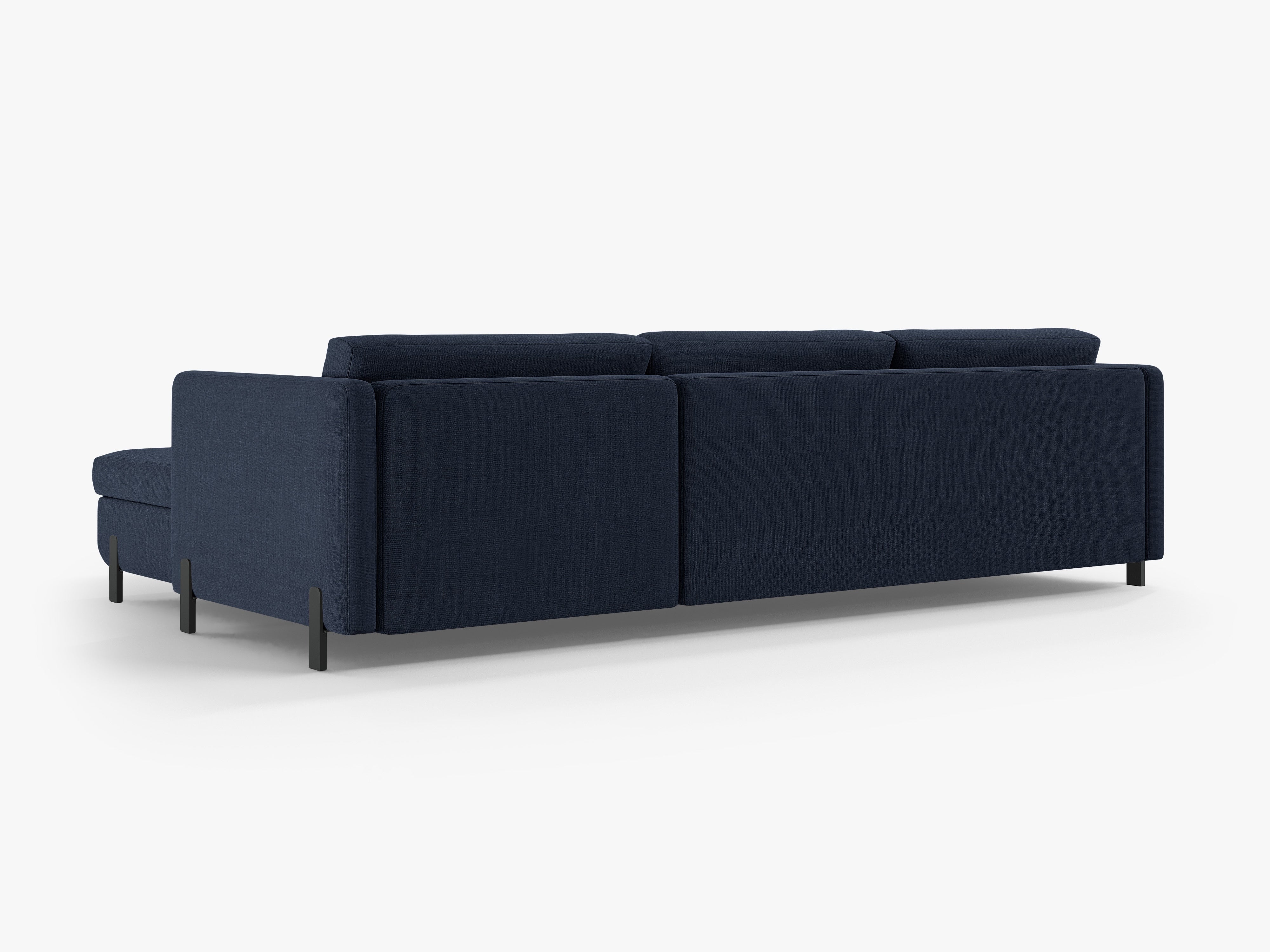 Right Corner Sofa with Bed Function and Box, "Gloria", 5 Seats, Blue, 280x170x80
Made in Europe