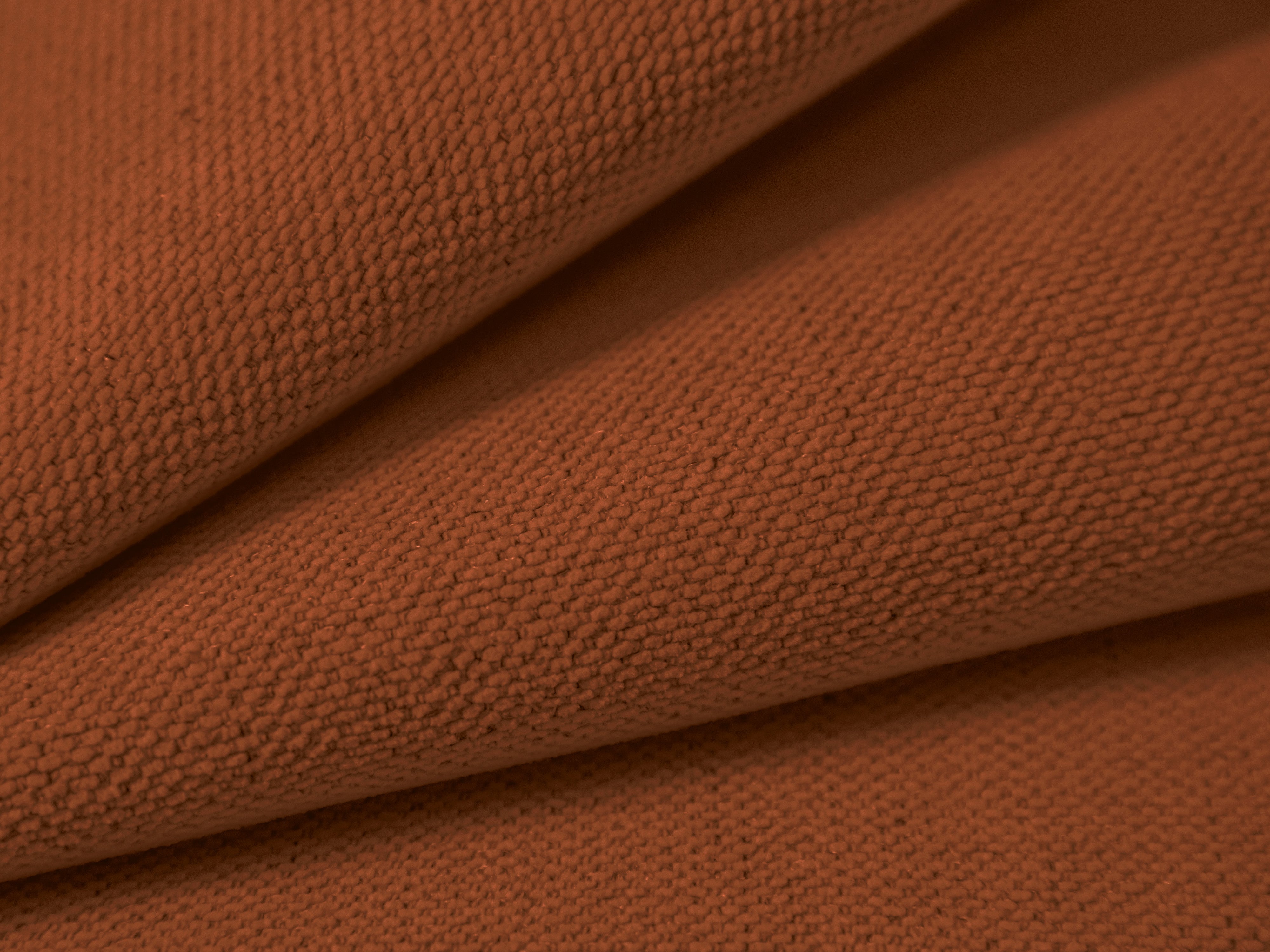 Rechtsseitige 3-Sitzer-Couch mit Schlaffunktion VICTOR ziegelroter Chenille