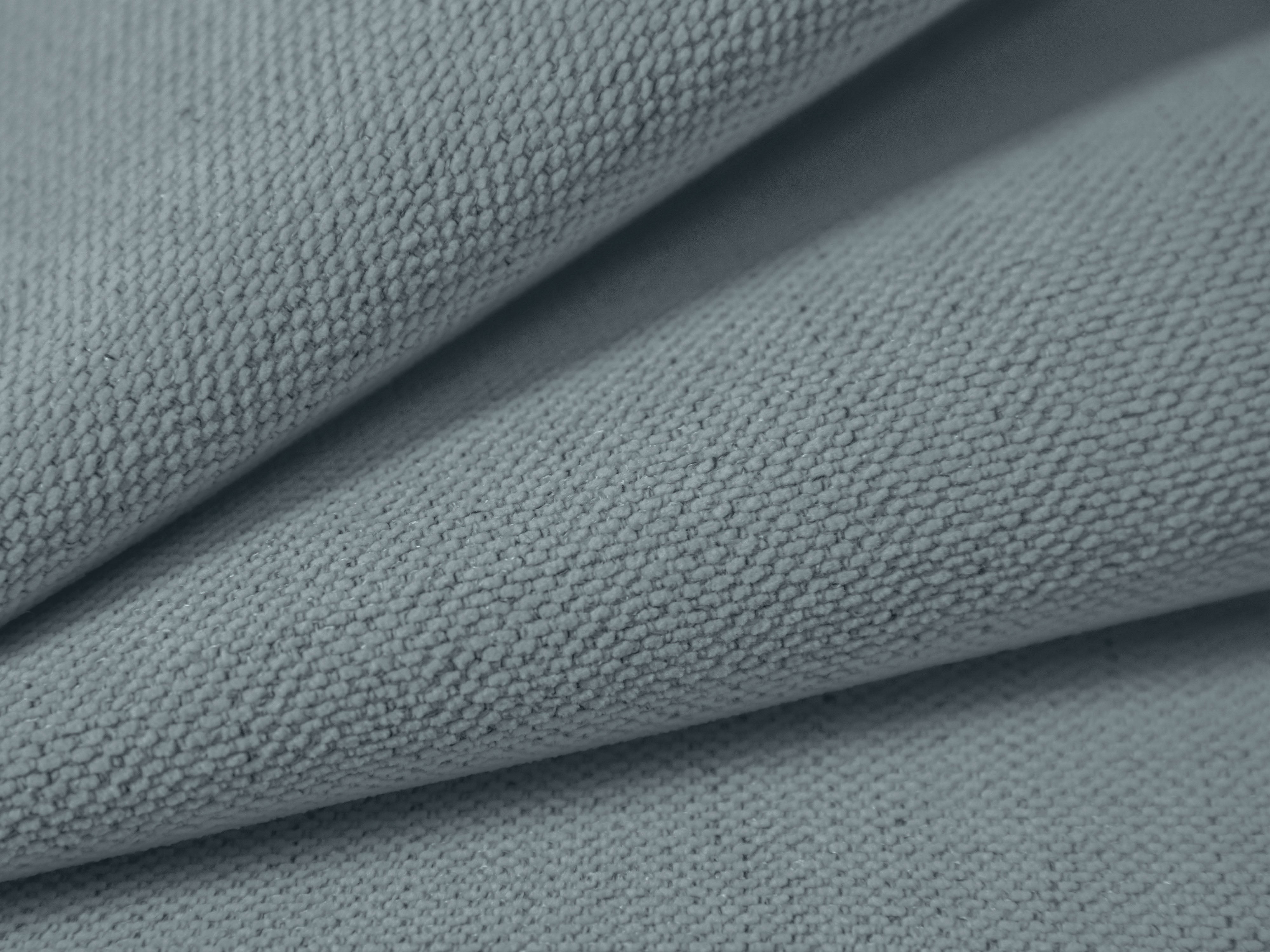 Right-facing 3-seater sofa bed VICTOR light blue chenille