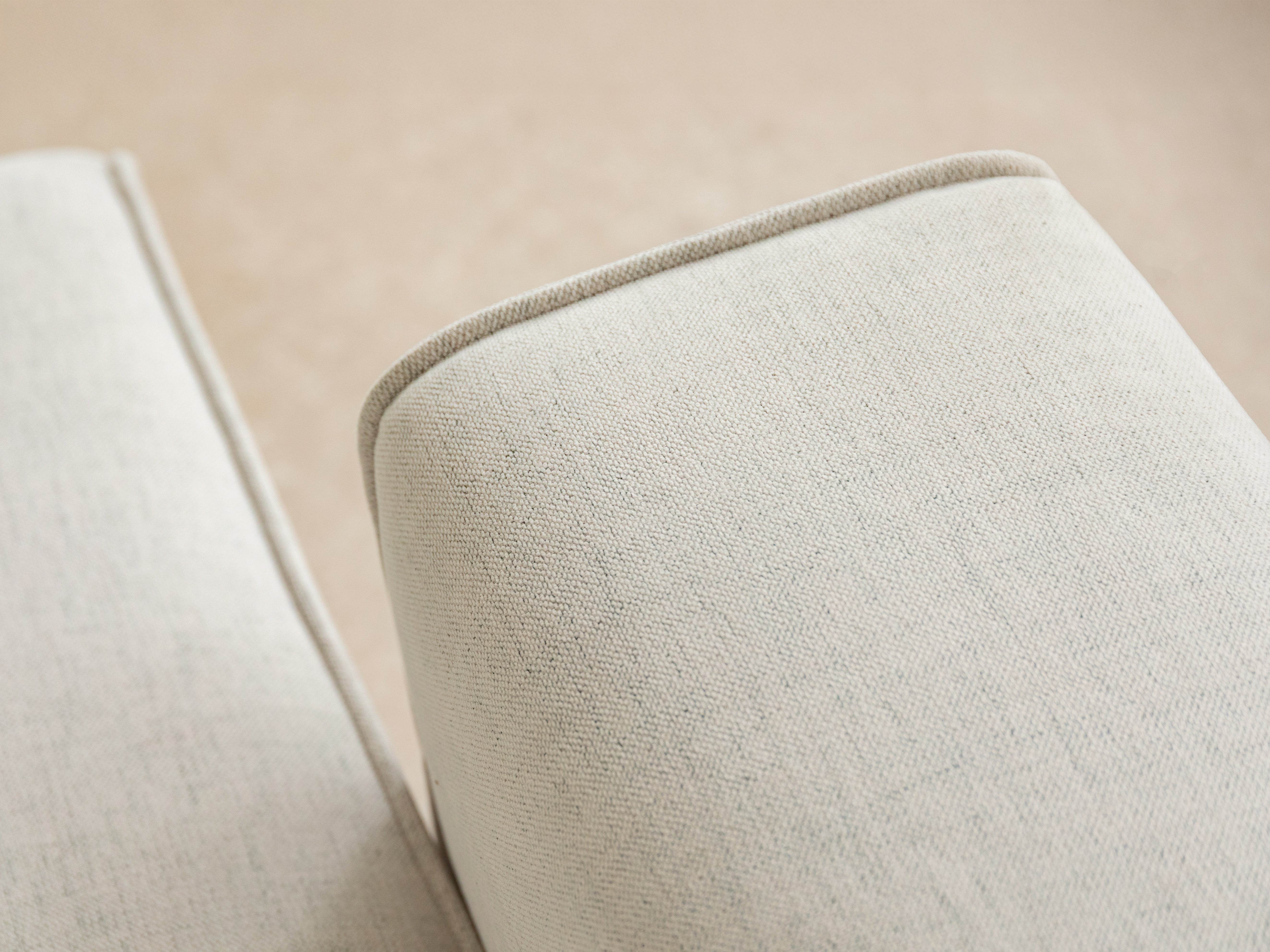 Left-facing 3-seater sofa bed VICTOR light gray chenille