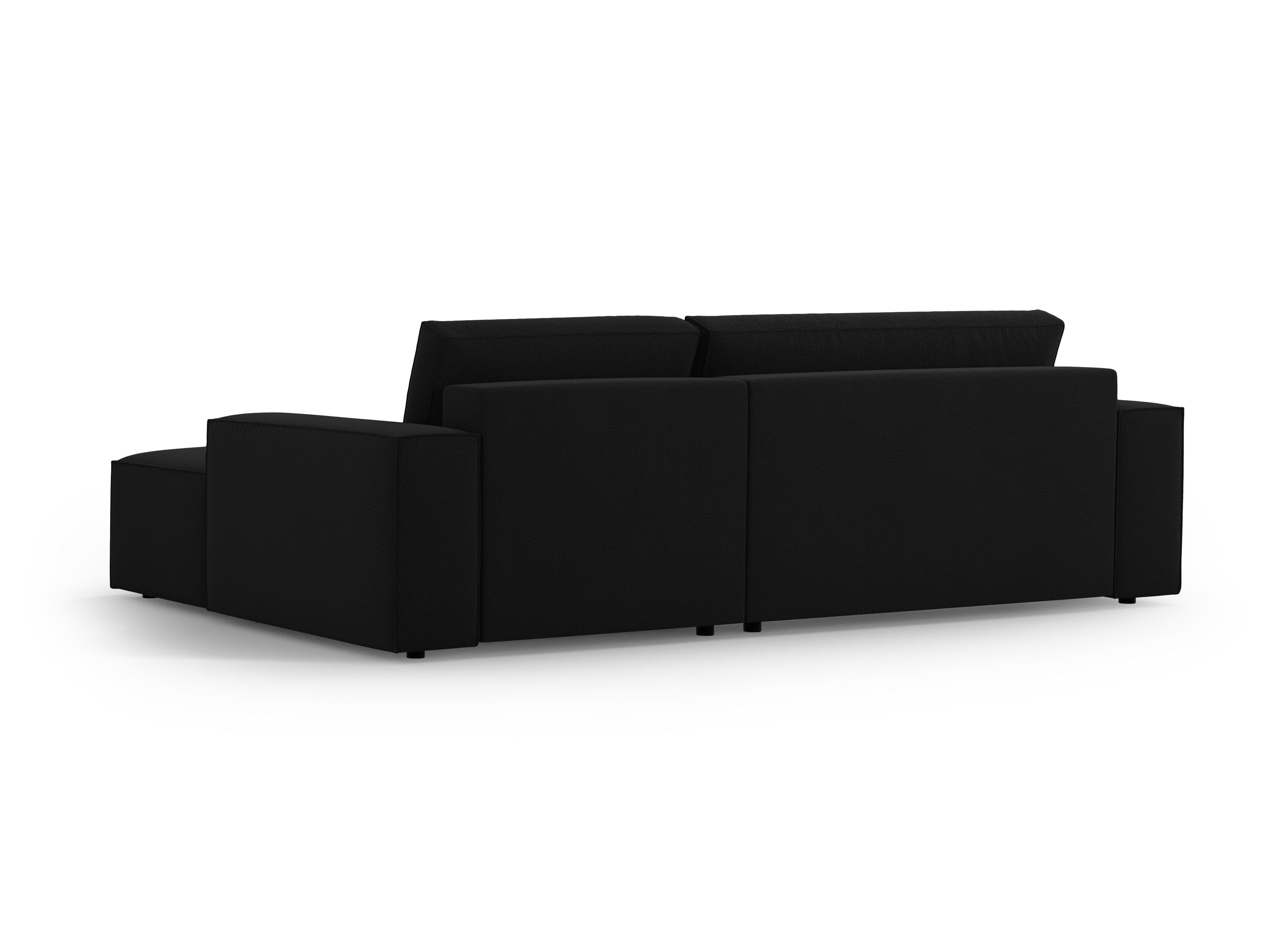 Right-facing corner sofa bed JODIE black