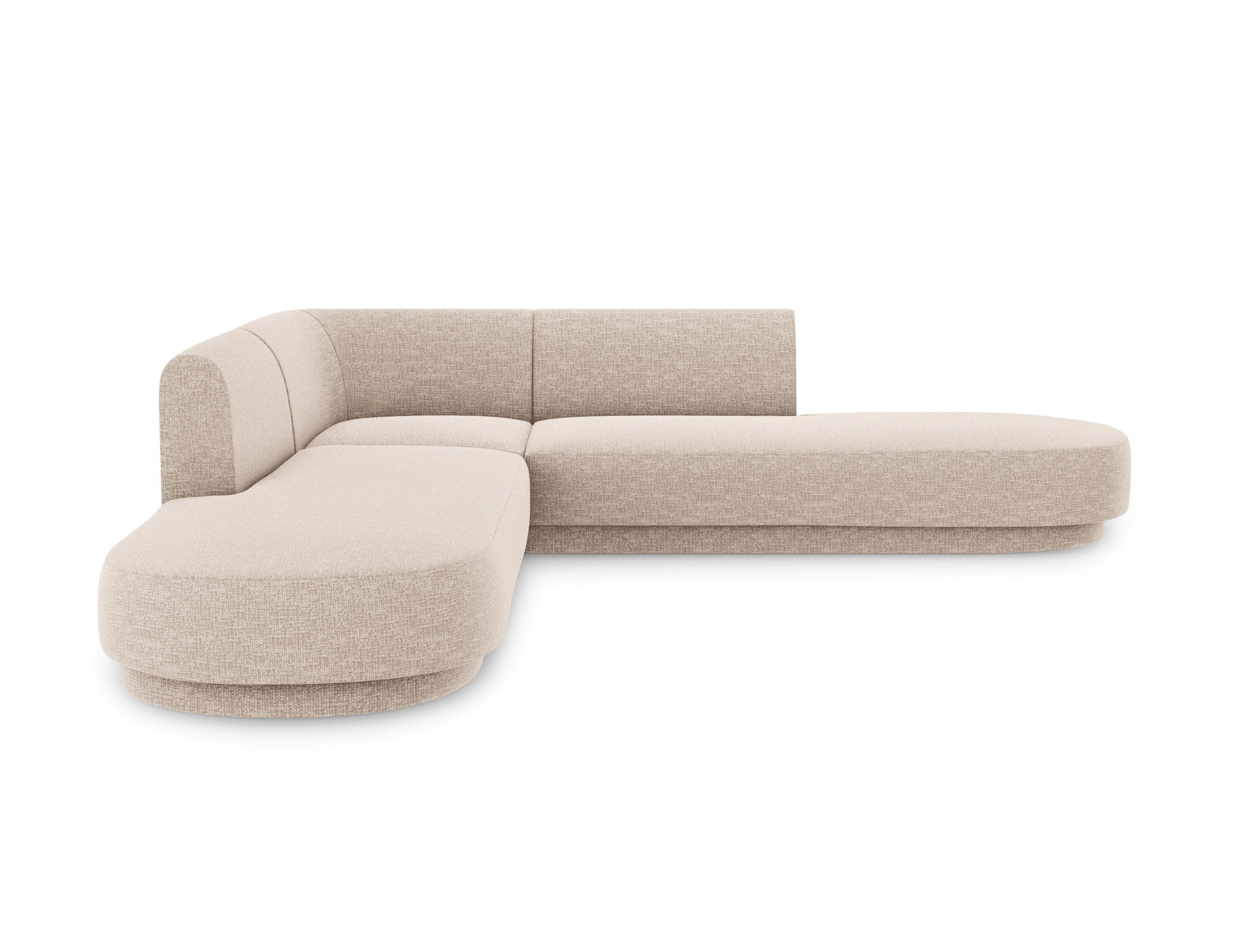 5-seater Corner Sofa MILEY beige chenille