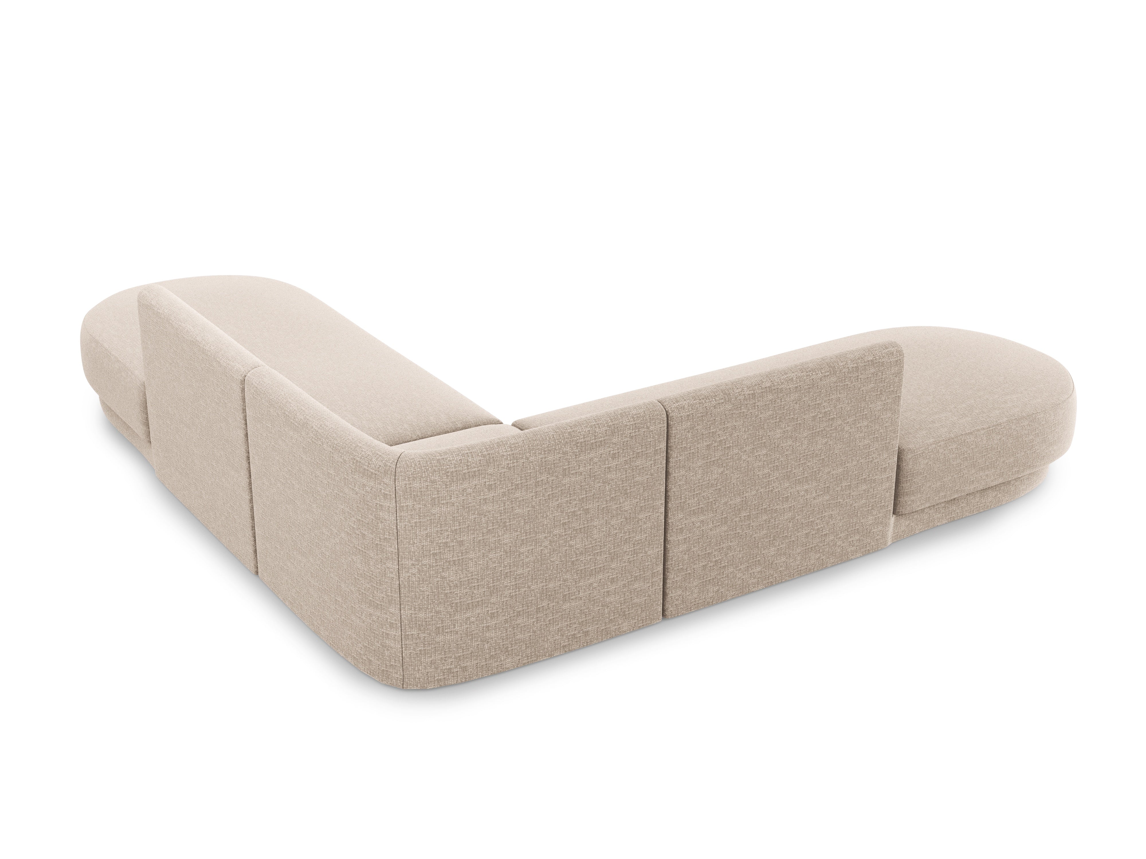 5-seater Corner Sofa MILEY beige chenille