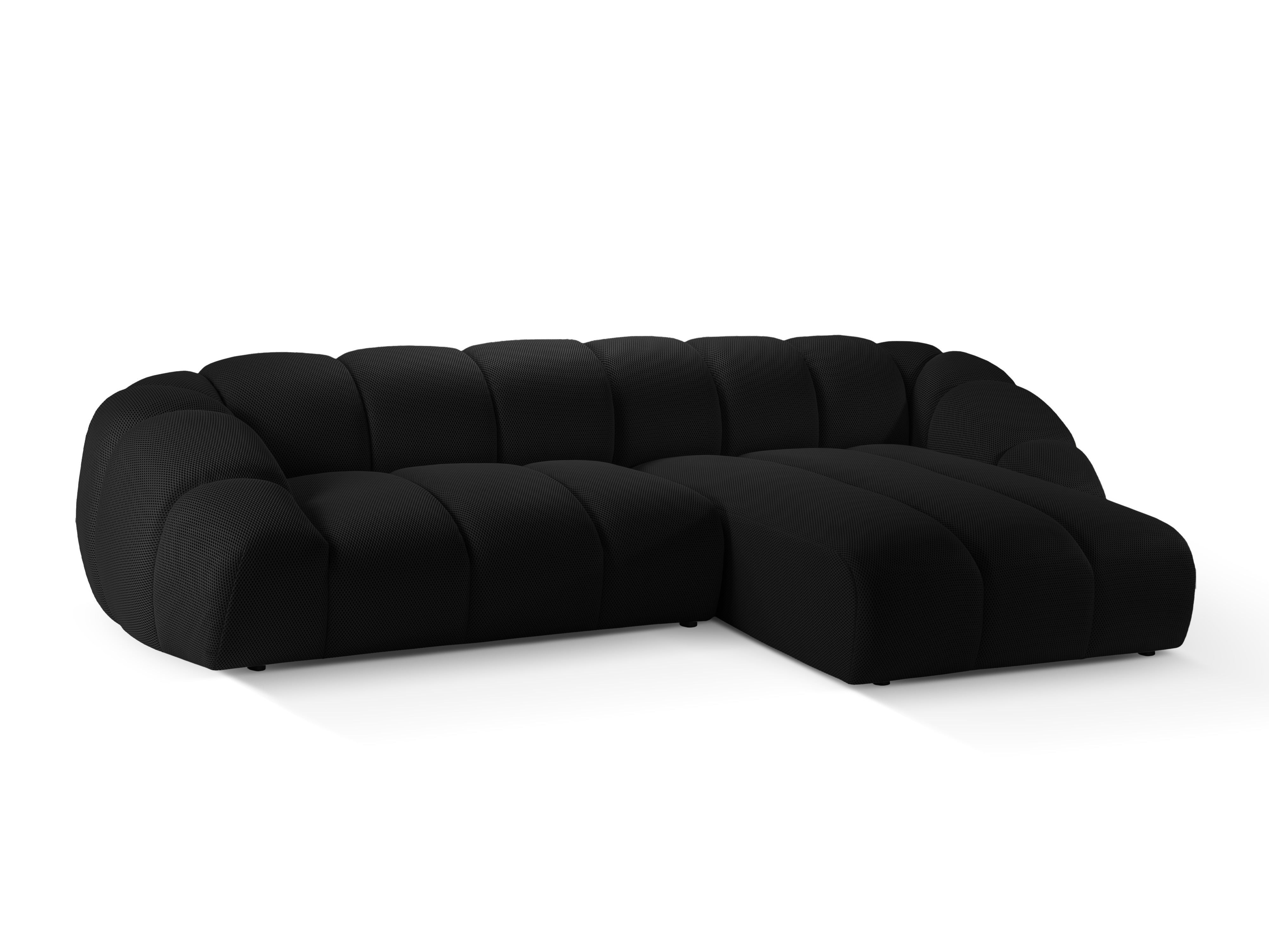Right Corner Sofa, "Diana", 4 Seats, Black, 334x182x72
Made in Europe