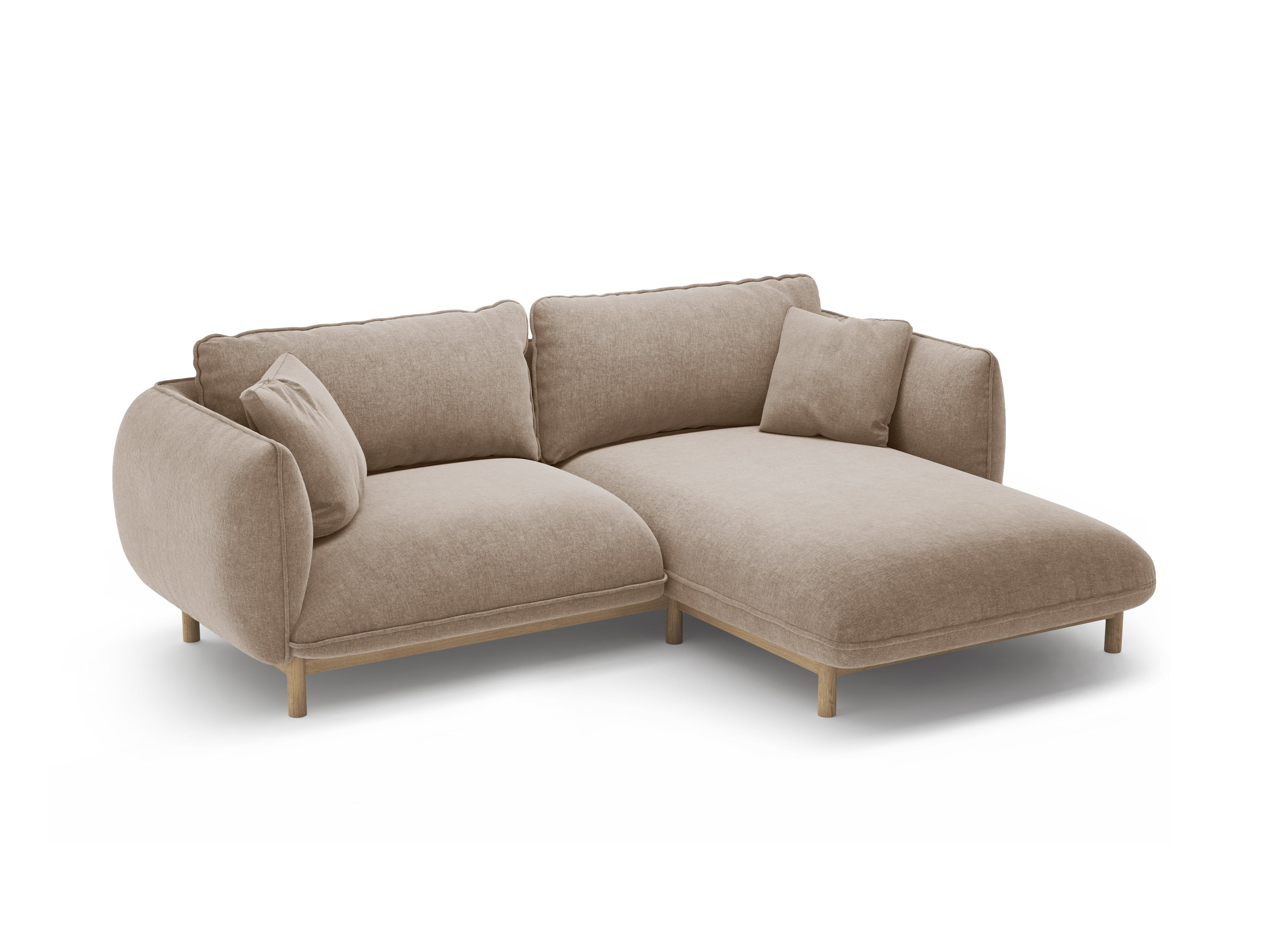 Right-sided corner sofa ADA sand chenille