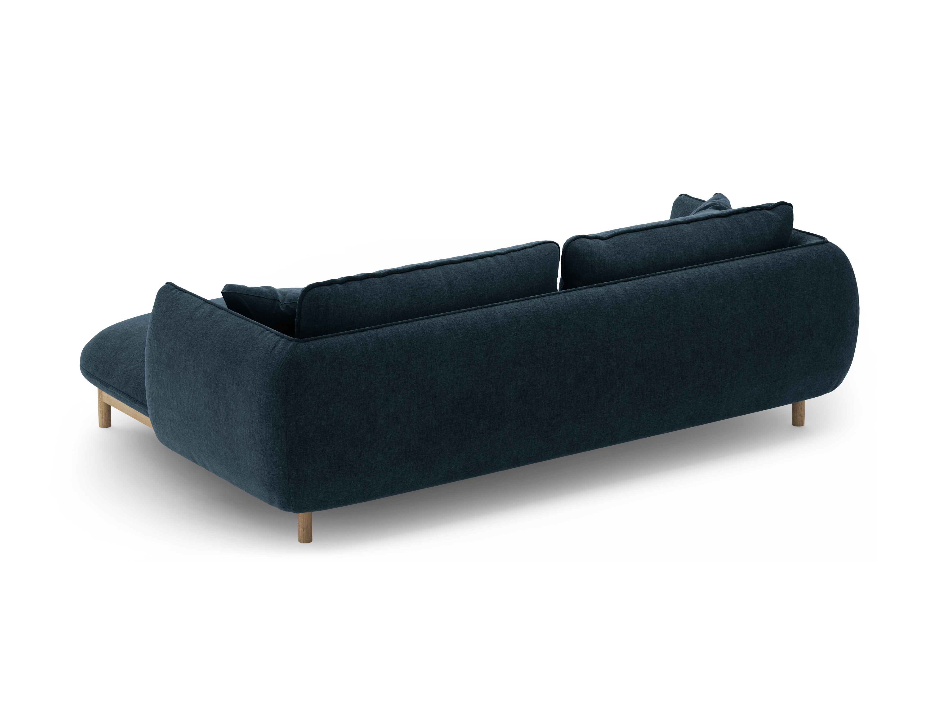 Right-hand corner sofa ADA sea blue chenille