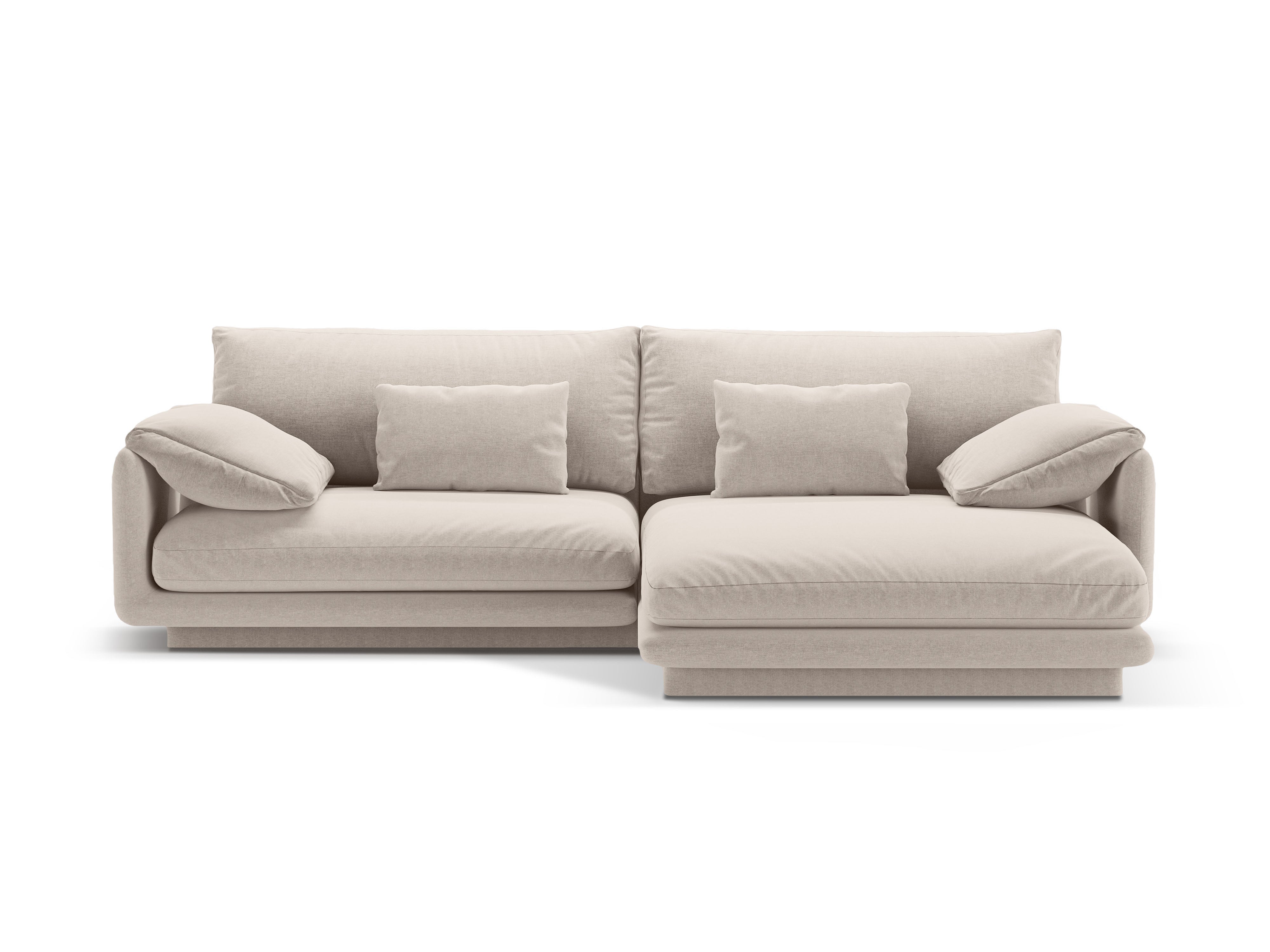 Right-sided corner of 4-person light beige Torino