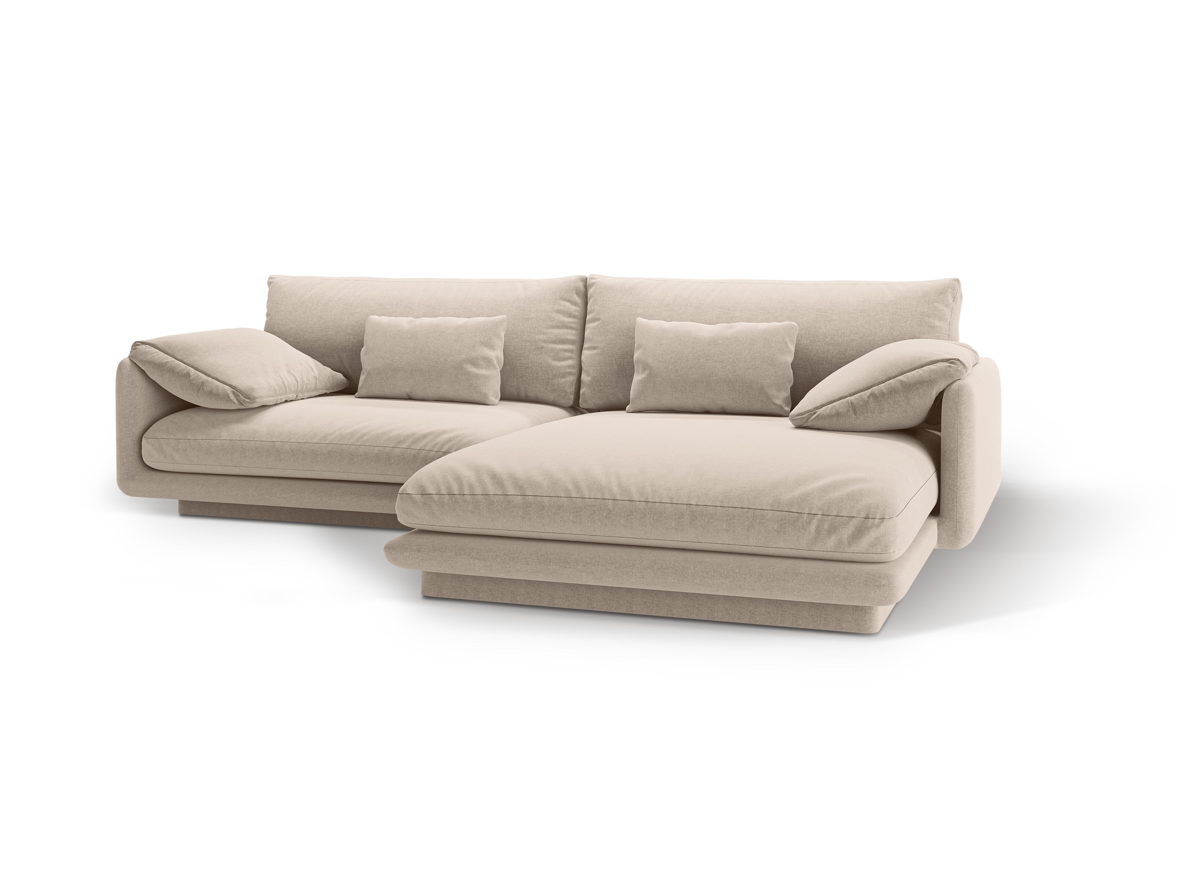 Right-sided corner of 4-person light beige Torino