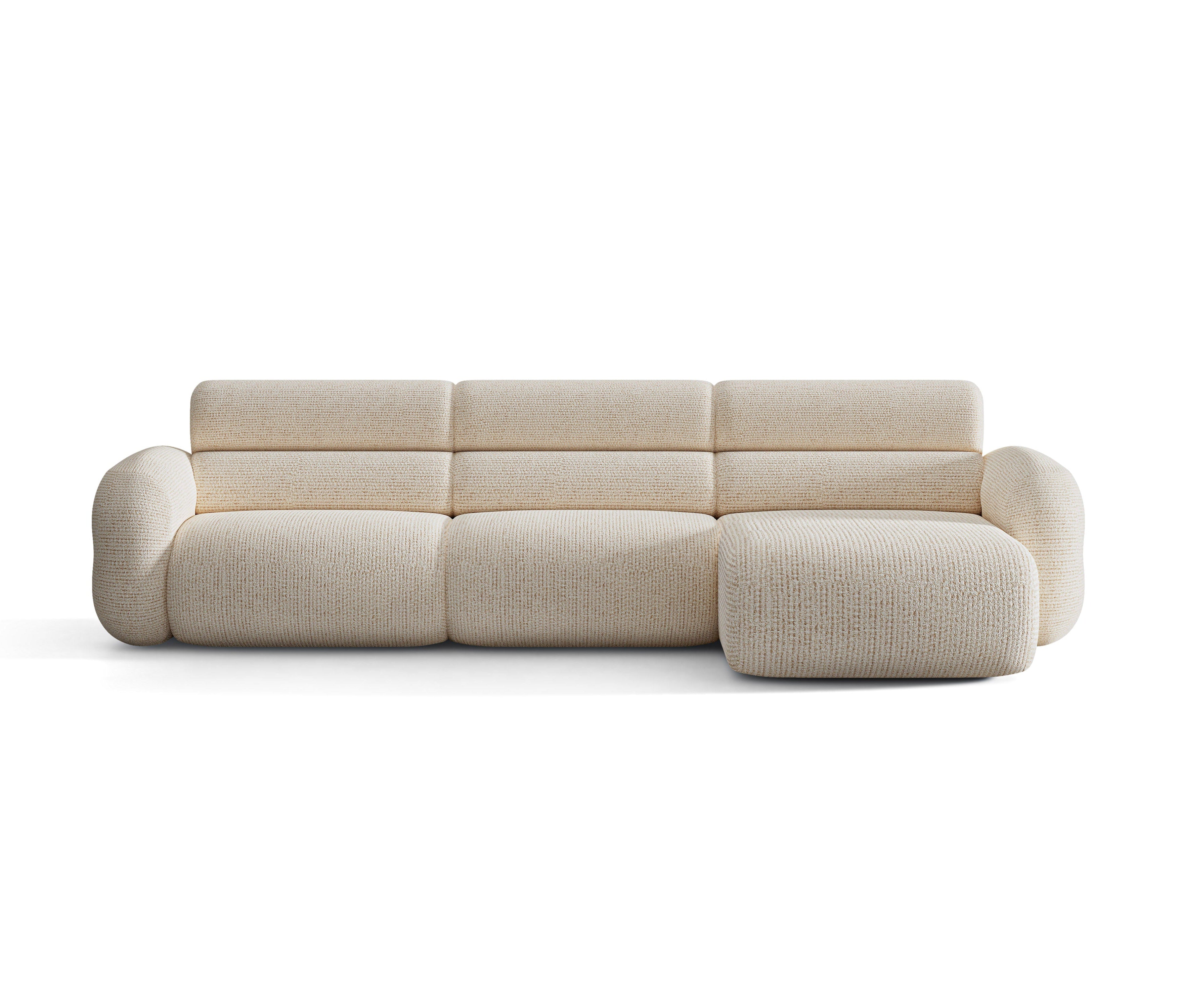 Right-facing corner sofa NEO in beige mélange