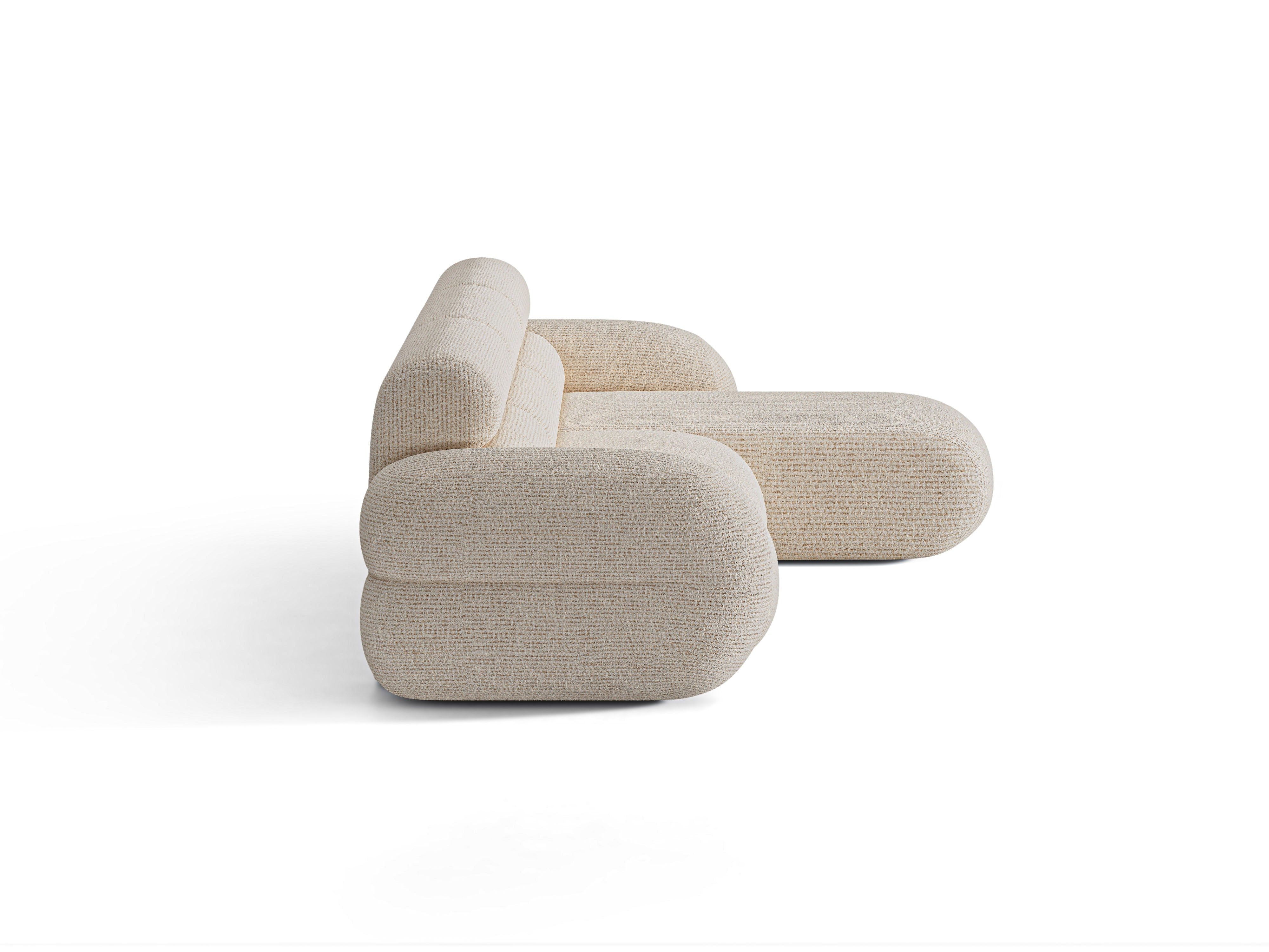 Right-facing corner sofa NEO in beige mélange
