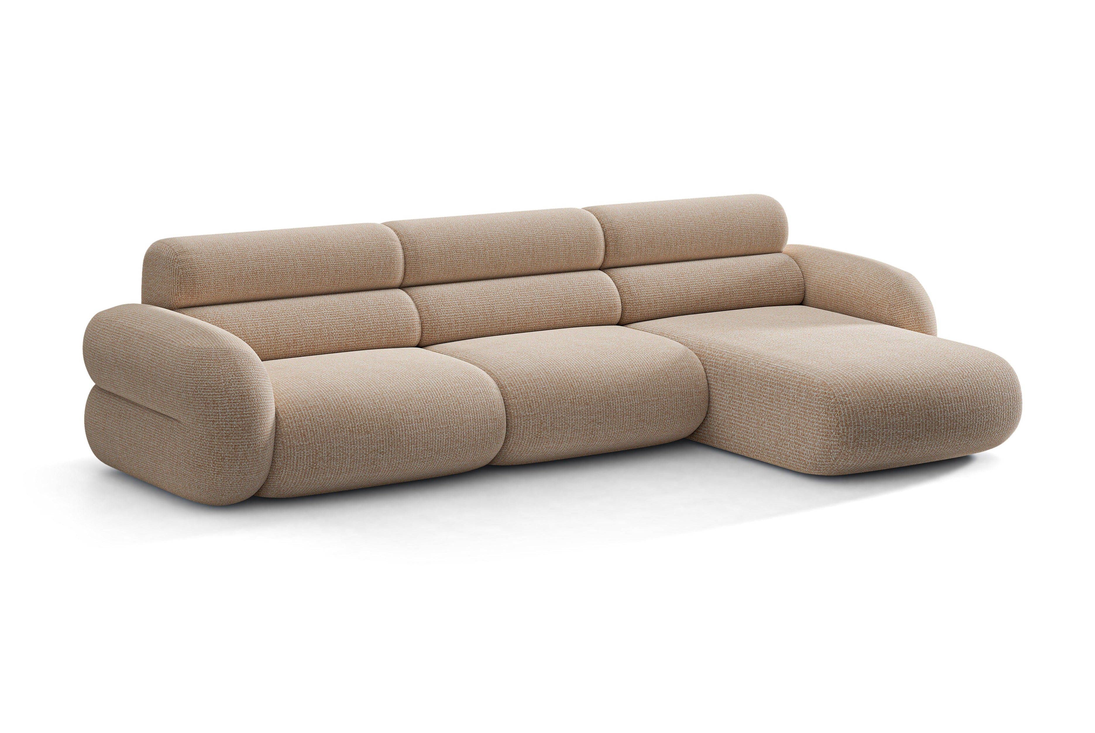 Right-facing corner sofa NEO in sandy mélange