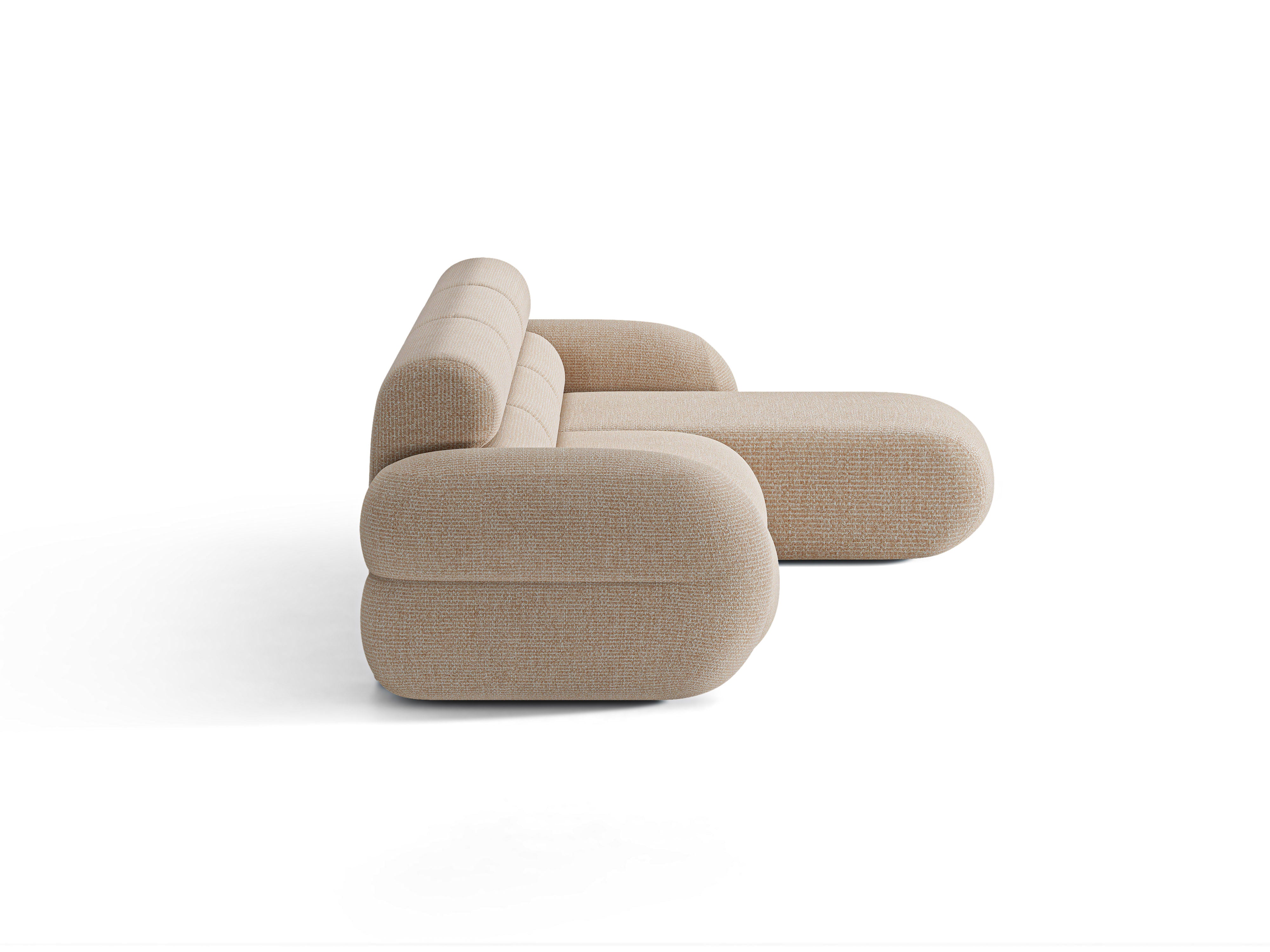 Right-facing corner sofa NEO in sandy mélange