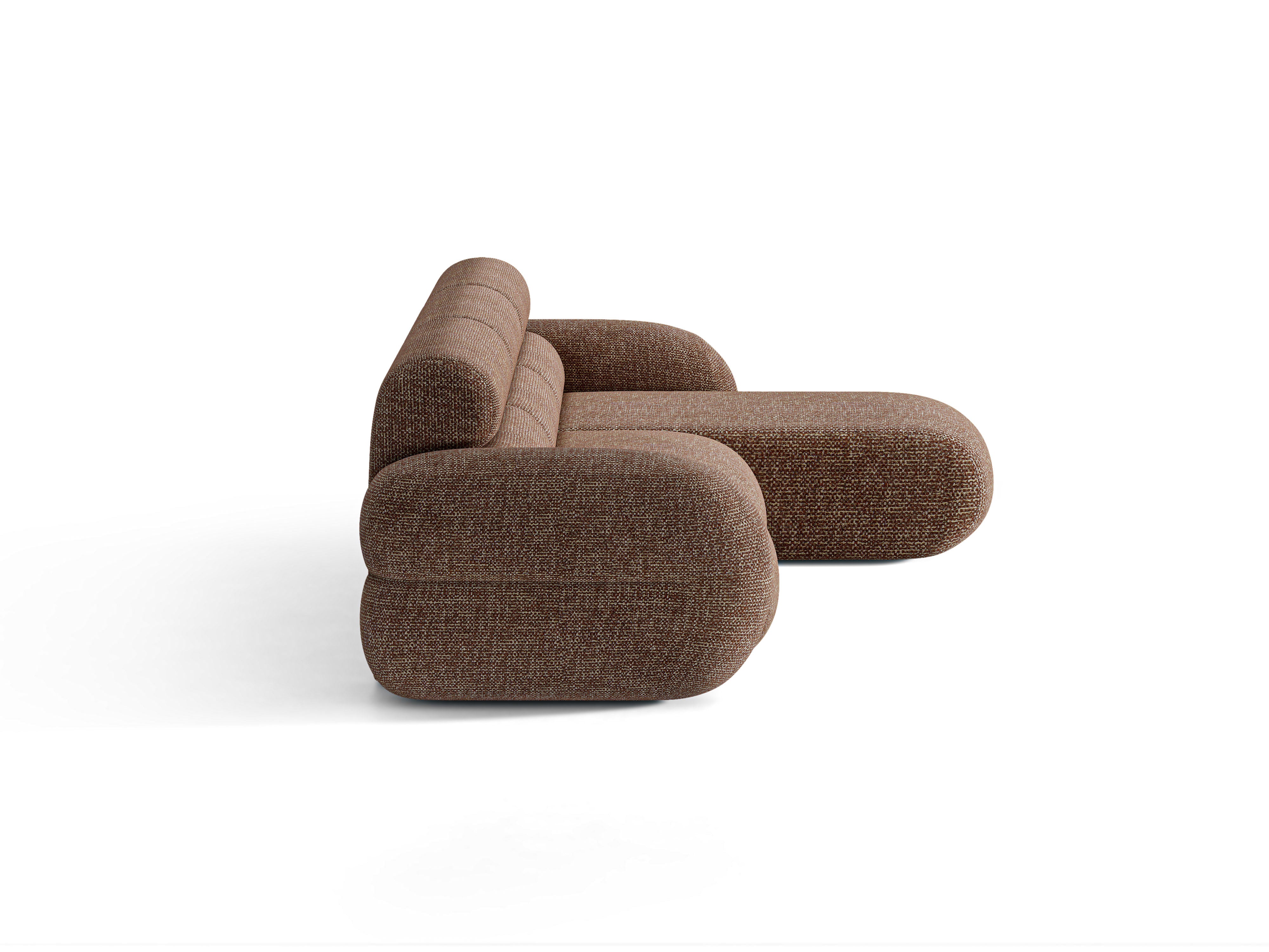 Right-facing corner sofa NEO in brown mélange