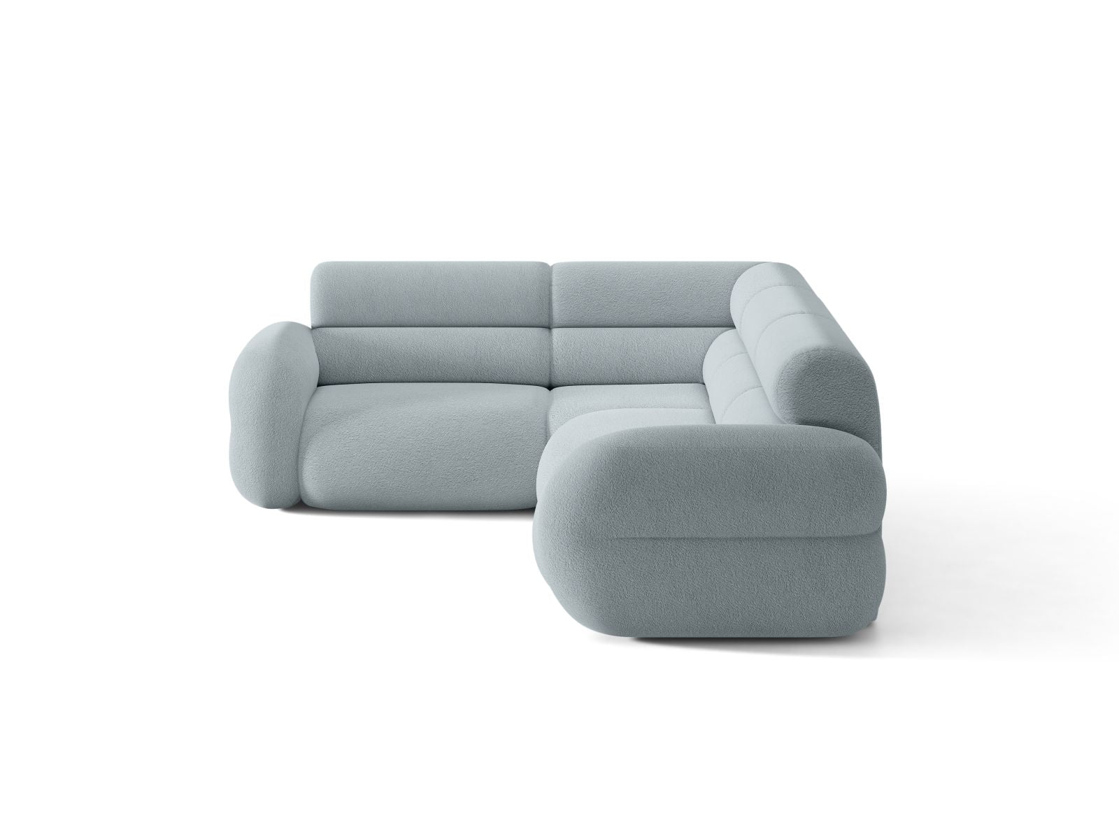 Left-facing L-shaped NEO sofa in blue boucle