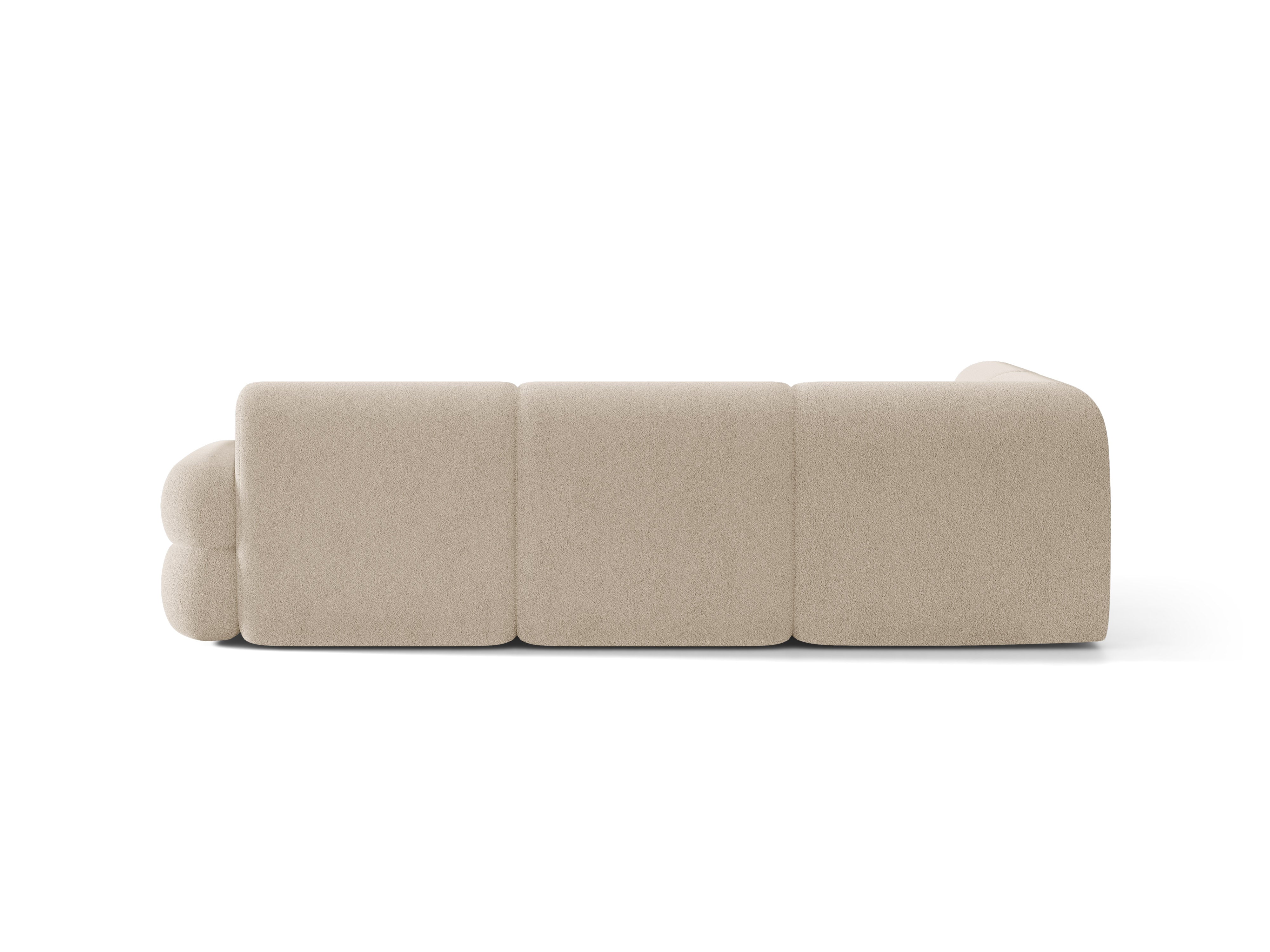 Left-facing L-shaped NEO beige boucle sectional