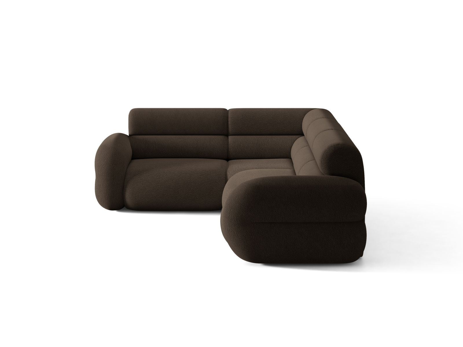 Left-facing L-shaped NEO sofa in brown boucle