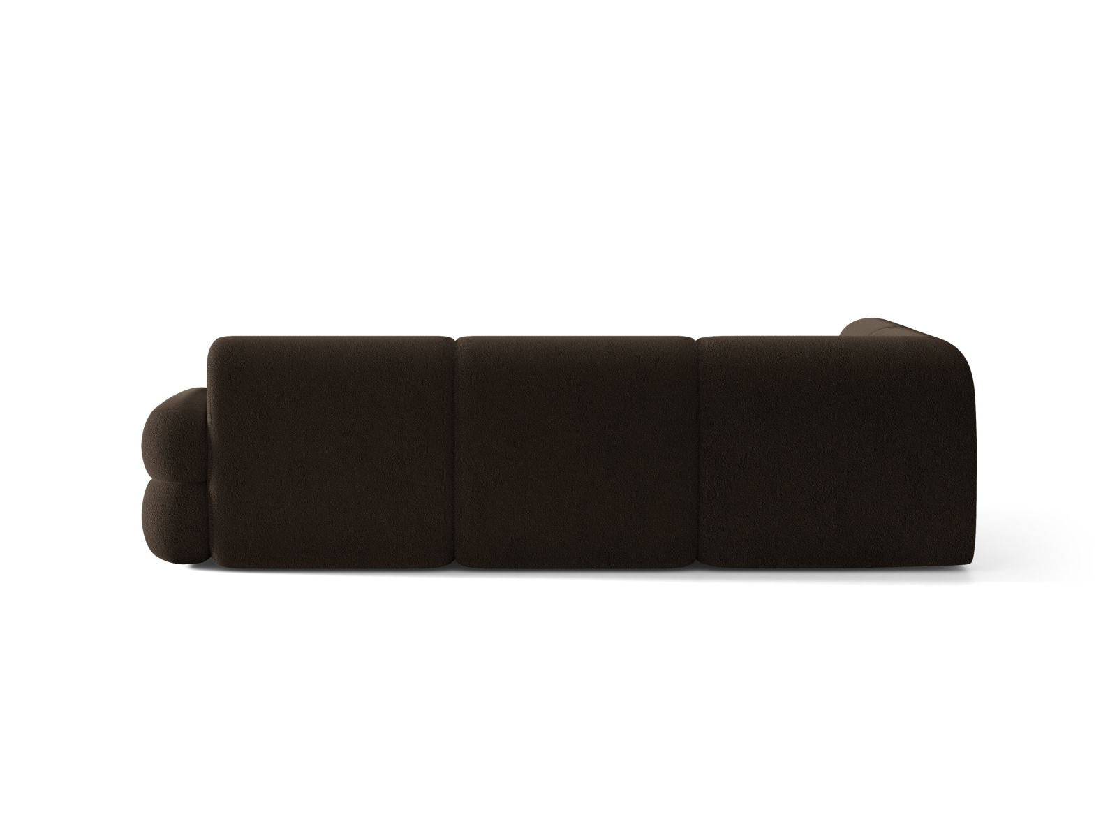 Left-facing L-shaped NEO sofa in brown boucle