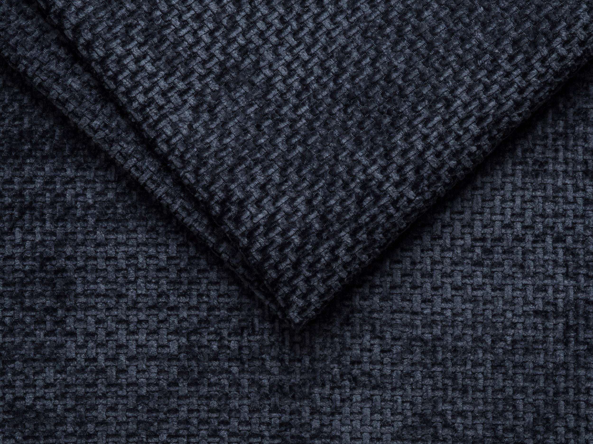 4-seater right-facing corner sofa LUPINE navy chenille