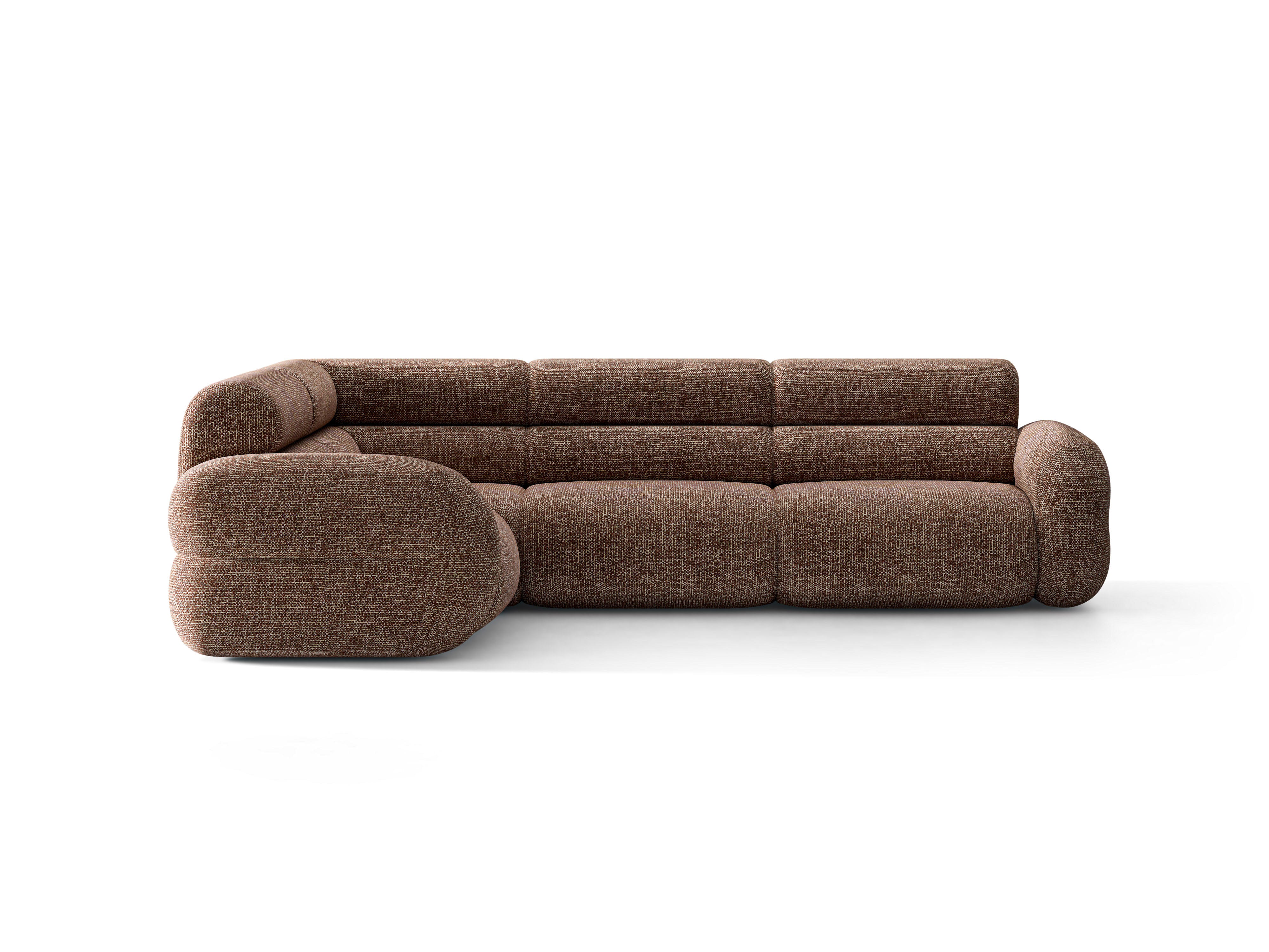 Left-facing L-shaped NEO sofa in brown mélange